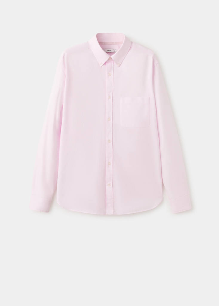 Lightweight Oxford shirt 100% cotton regular fit — Pastel Pink
