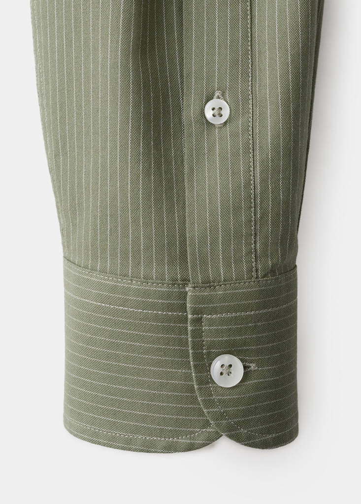Oxford shirt, regular fit, 100% cotton, striped — Green