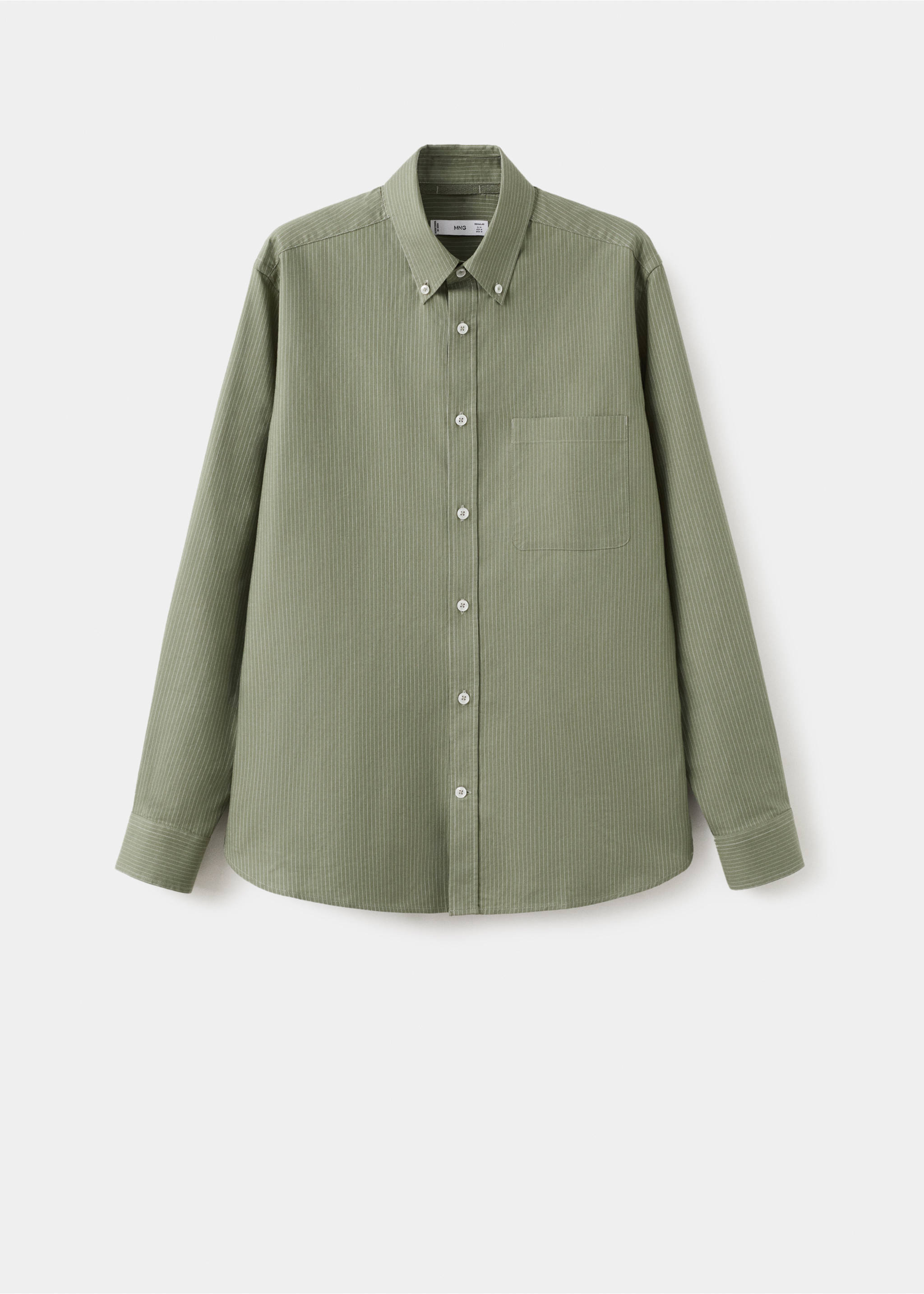 Chemise Oxford regular-fit 100 % coton rayures - Article sans modèle, Vert. Ref: 27055947-00.