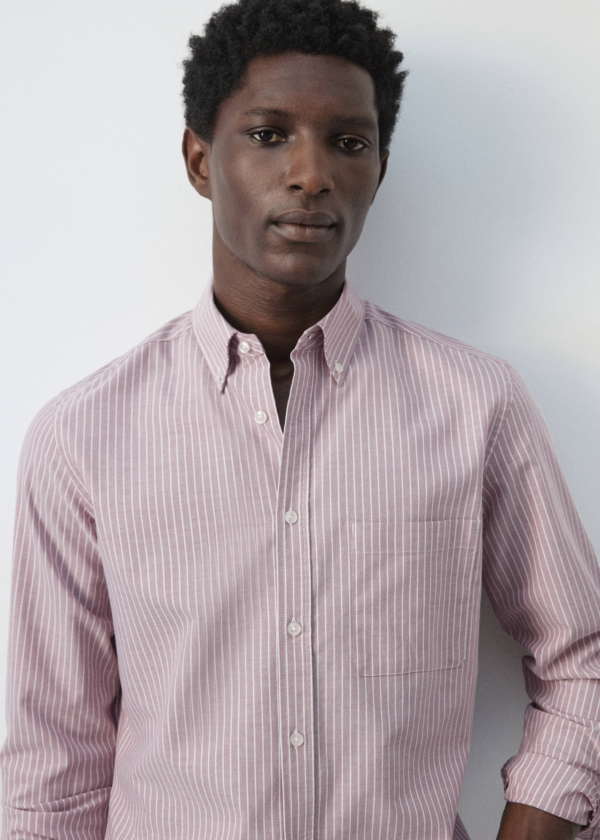 Camisa Oxford regular fit 100% cotó ratlles - Detall de l'article 1