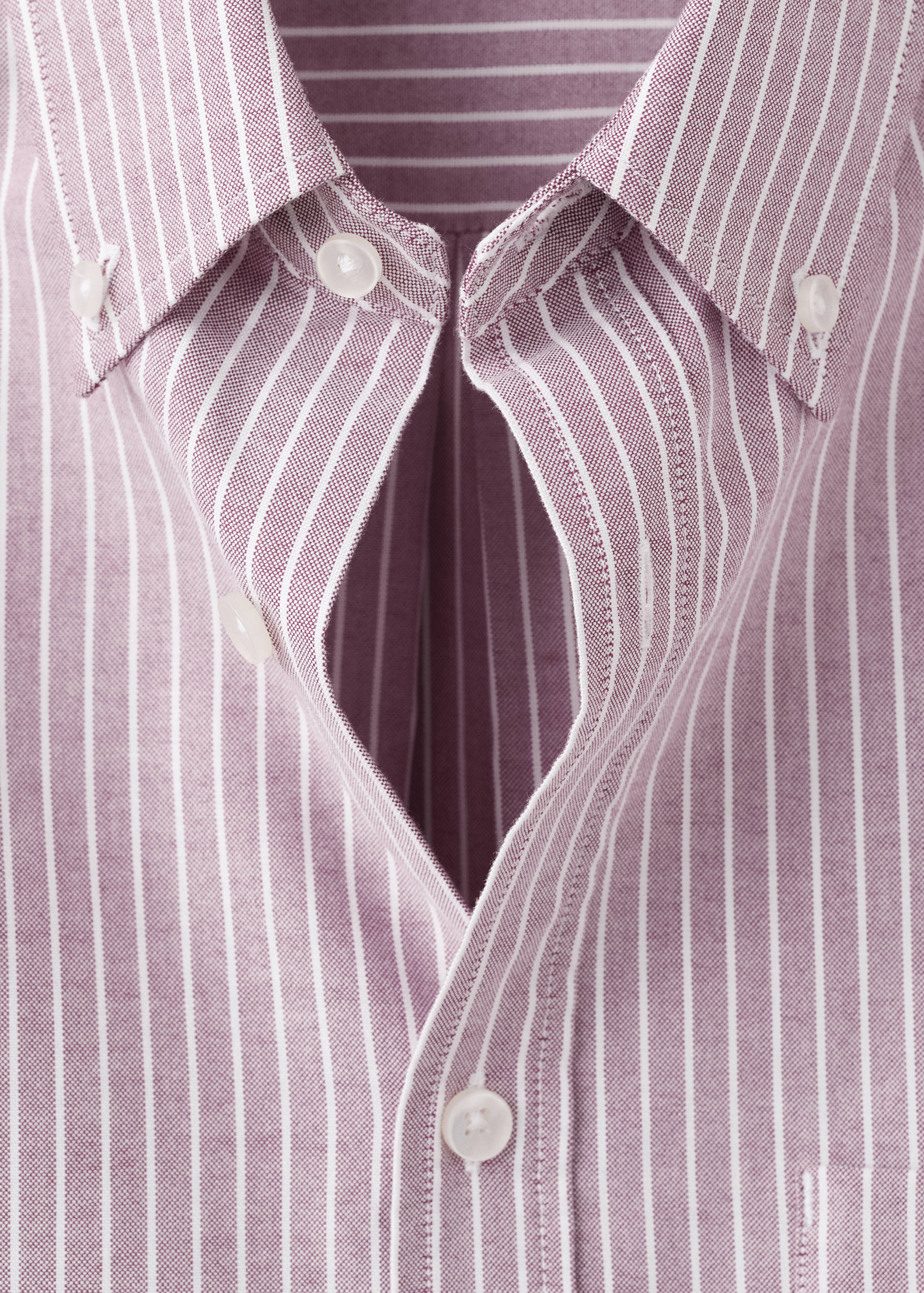 Camisa Oxford regular fit 100% cotó ratlles - Detall de l'article 8
