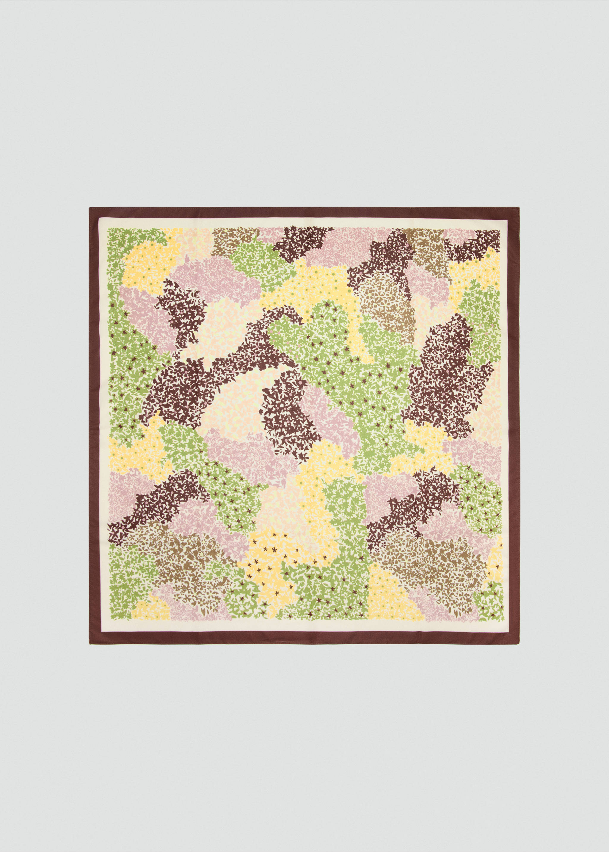 Floral print scarf - Article without model, Maroon. Ref: 27055950-00.
