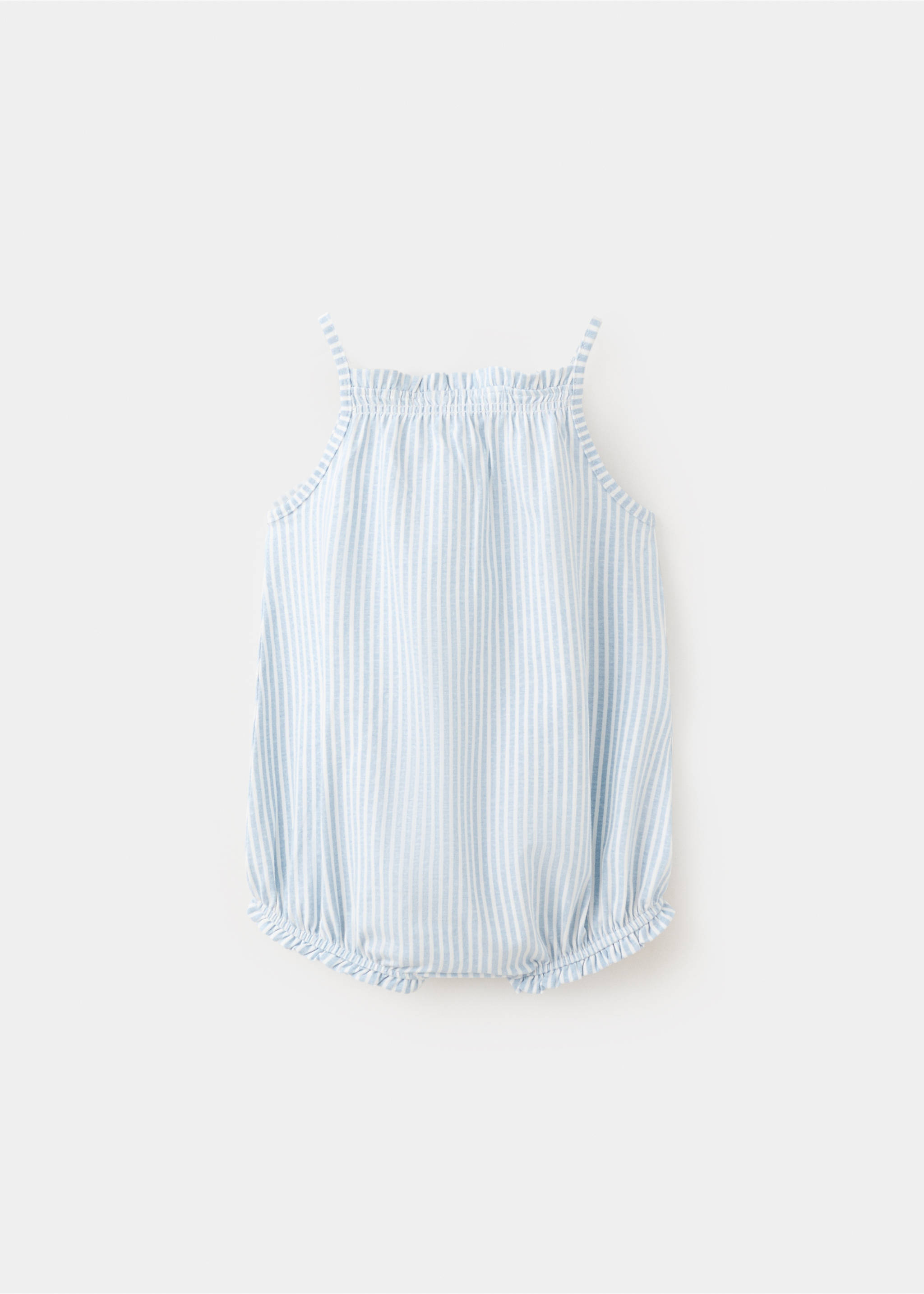 Full pyjama set with bicolour stripes - Reverse of the article, Off White. Ref: 27055953-00.