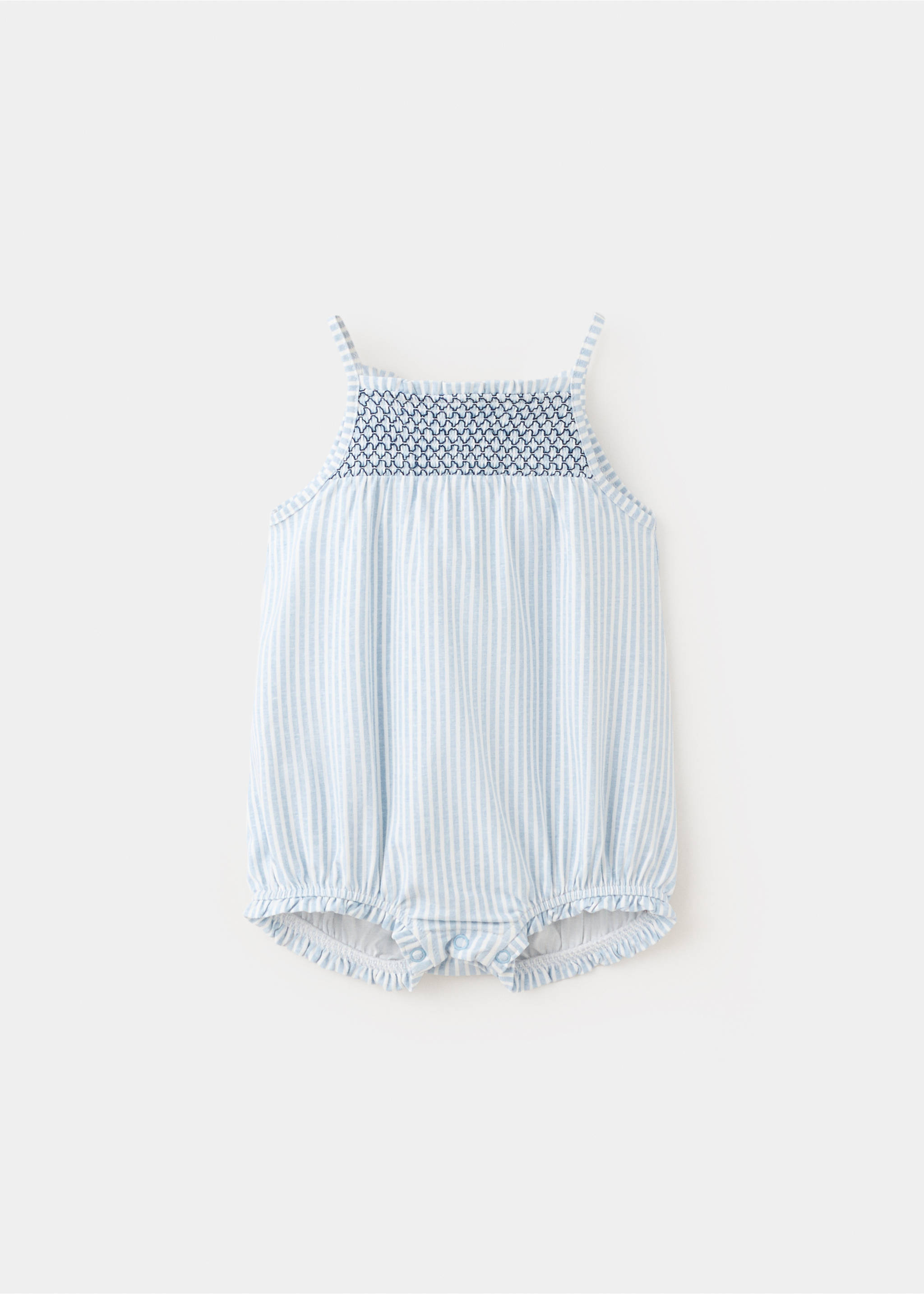 Full pyjama set with bicolour stripes - Article without model, Off White. Ref: 27055953-00.