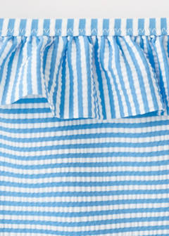 Ruffled striped swimsuit — Blue 3