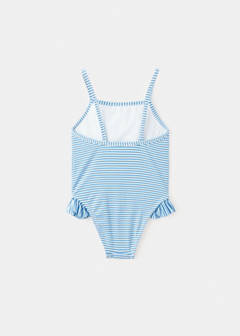 Ruffled striped swimsuit — Blue 9