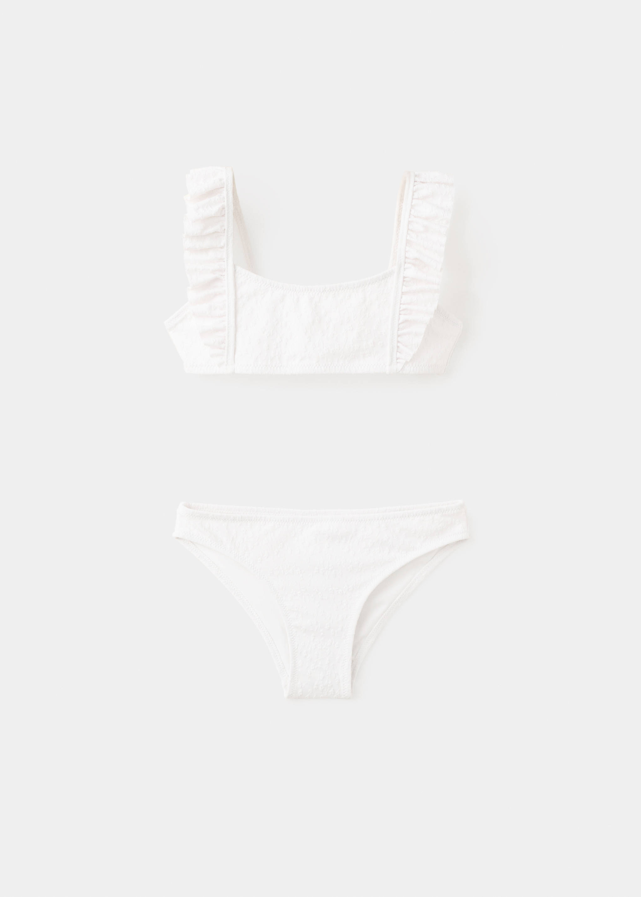 Ruffled floral textured bikini - Article without model