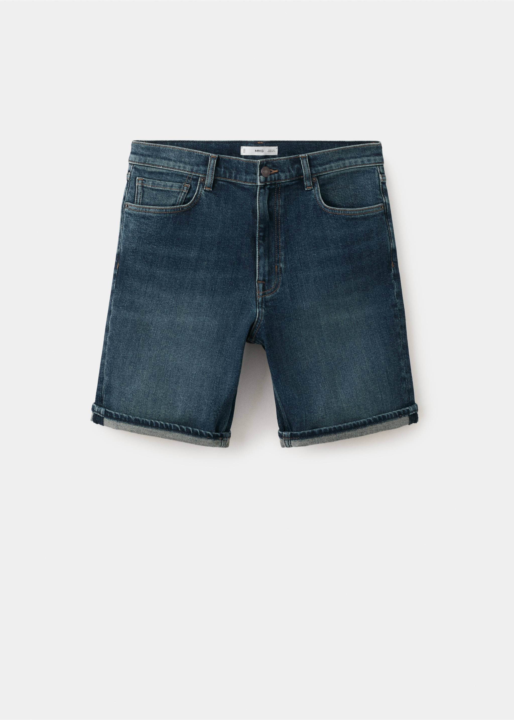 Bermudas vaqueras slim fit - Artículo sin modelo, Azul oscuro. Ref: 27055959-00.