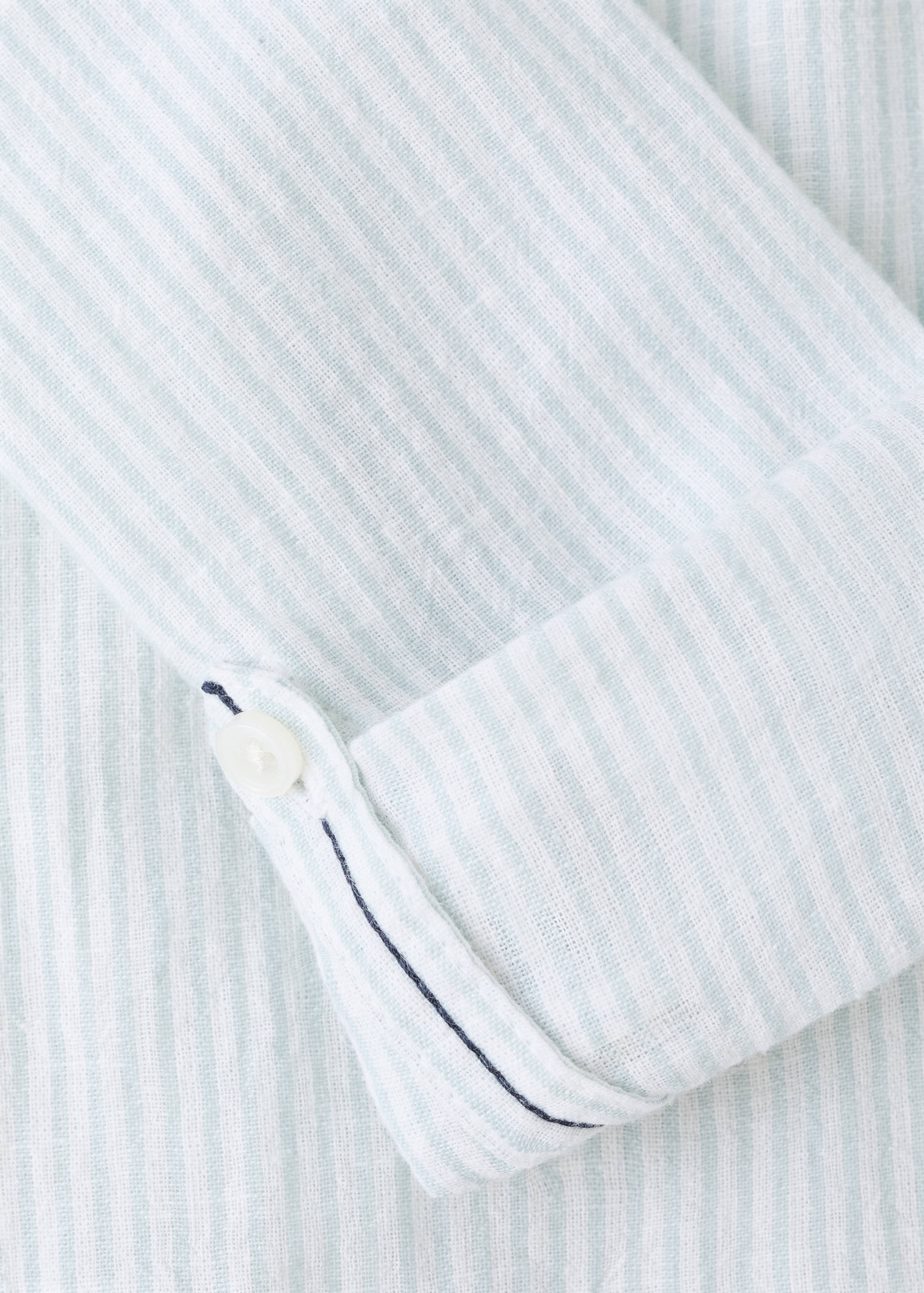 Striped linen-blend shirt - Details of the article 8