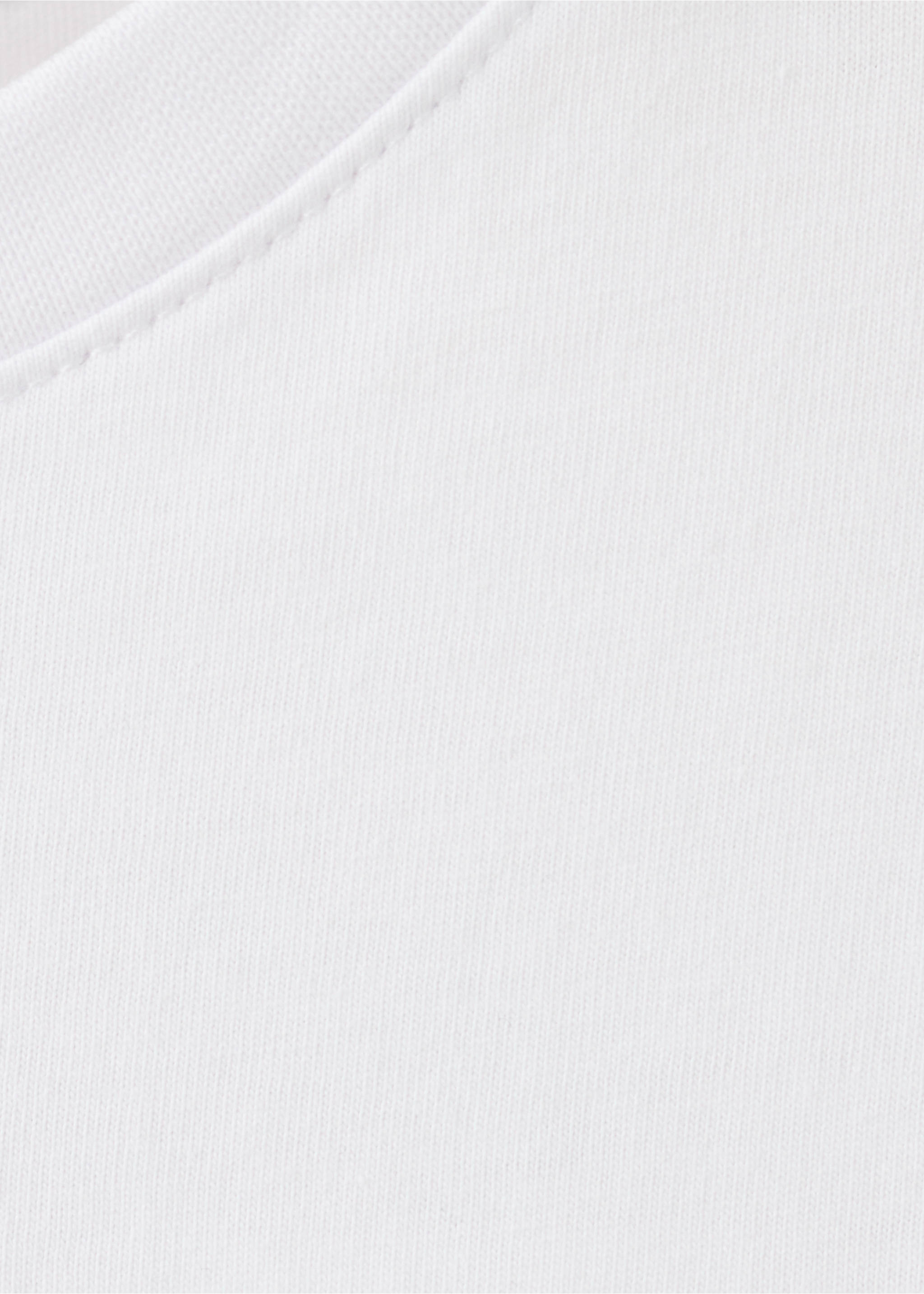 Printed cotton-blend t-shirt - Details of the article 8, White. Ref: 27055963-00.
