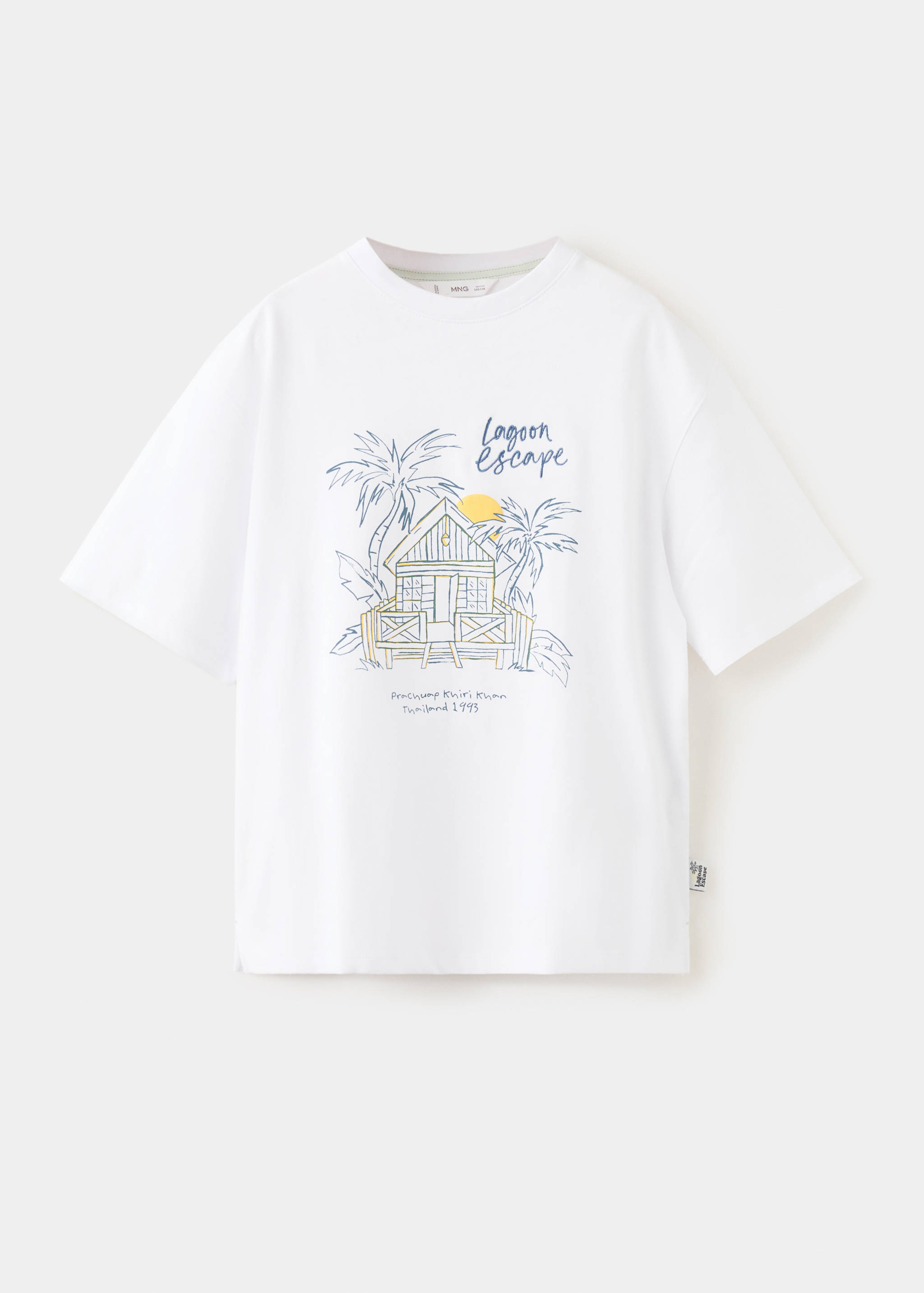 Printed cotton-blend t-shirt - Article without model