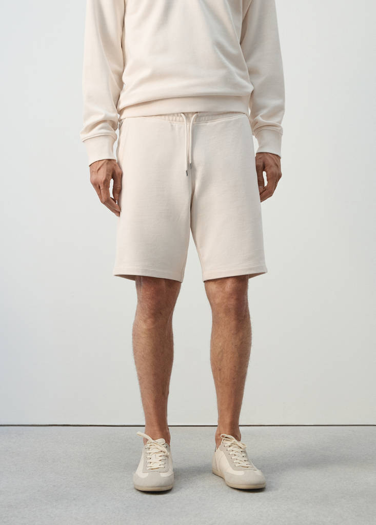 Jogger-Bermudas aus 100 % Baumwolle — Ecru