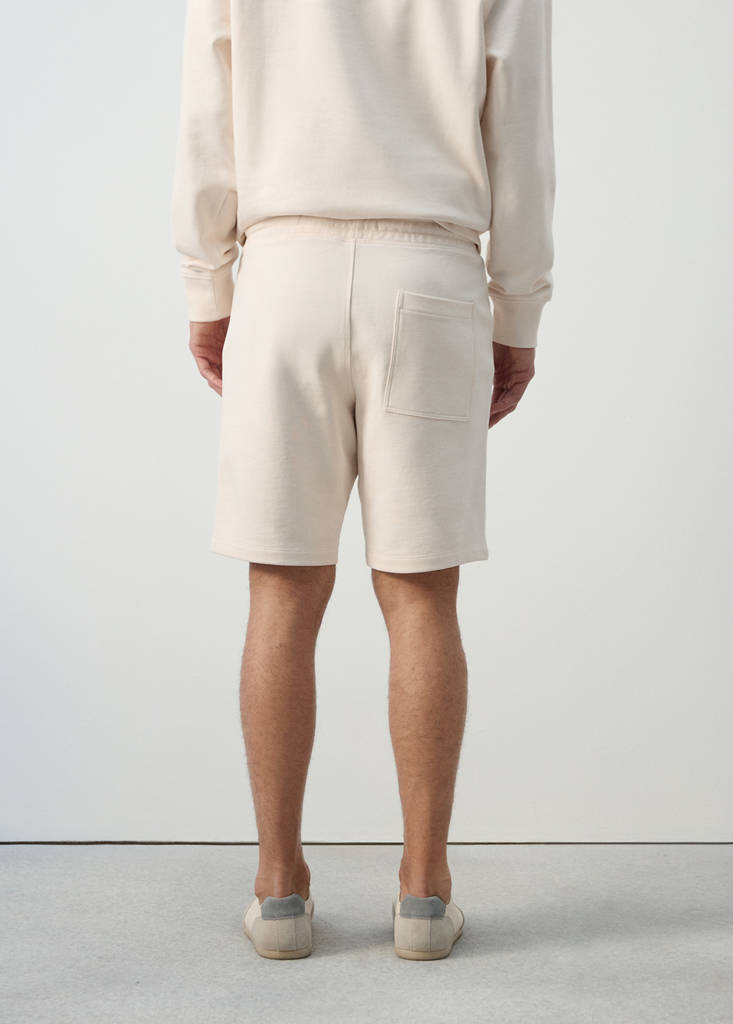 Jogger-Bermudas aus 100 % Baumwolle — Ecru