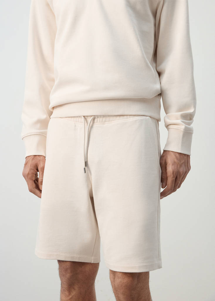 Jogger-Bermudas aus 100 % Baumwolle — Ecru