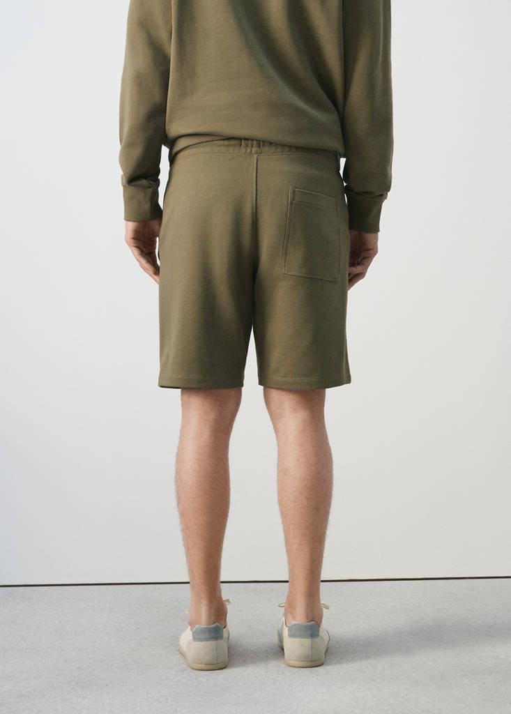 Jogger-Bermudas aus 100 % Baumwolle — Dunkelgrün