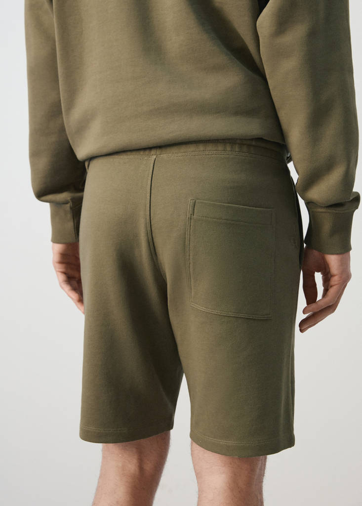 Jogger-Bermudas aus 100 % Baumwolle — Dunkelgrün