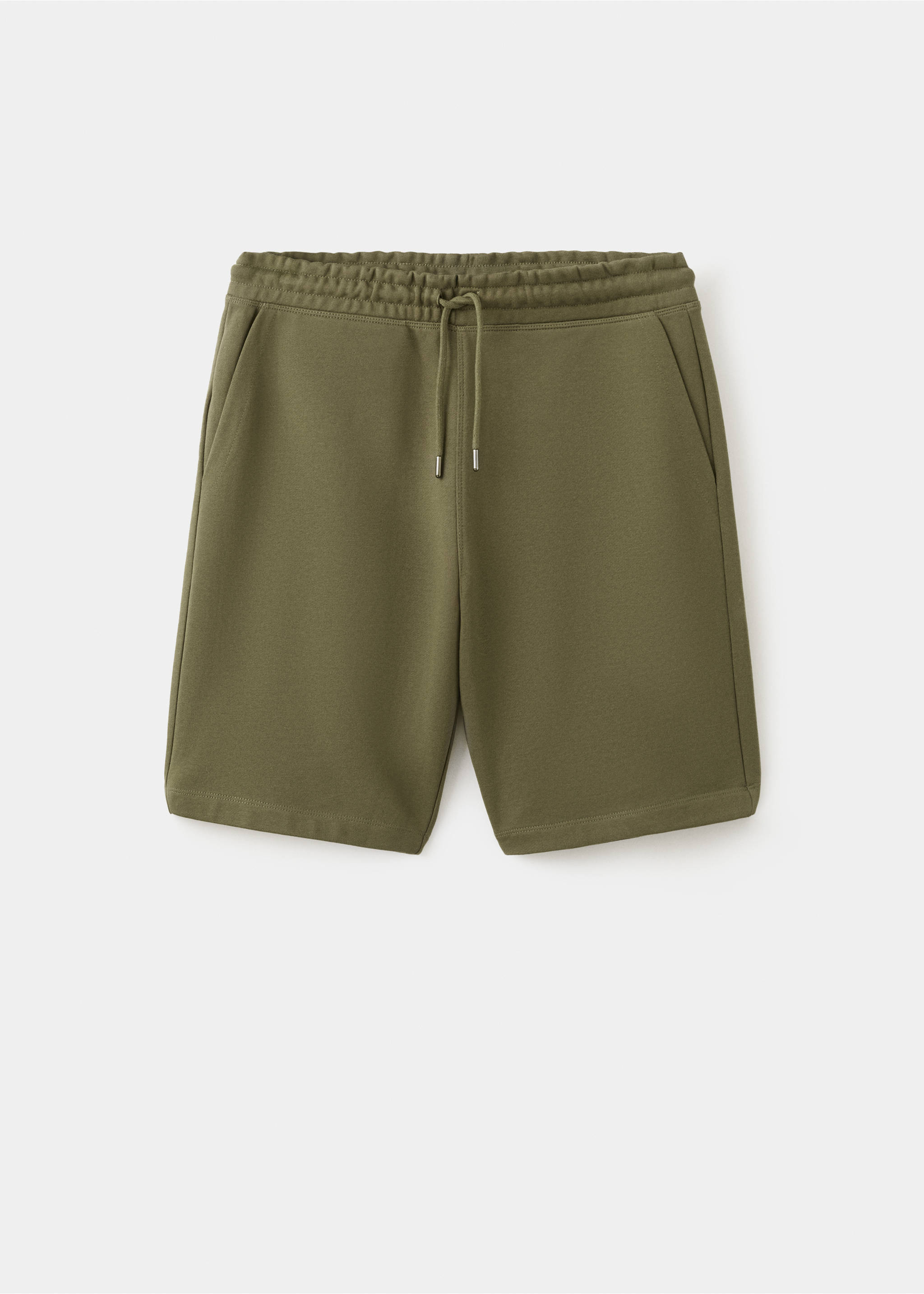 Bermuda jogger 100 % coton - Article sans modèle, Vert foncé. Ref: 27055964-00.