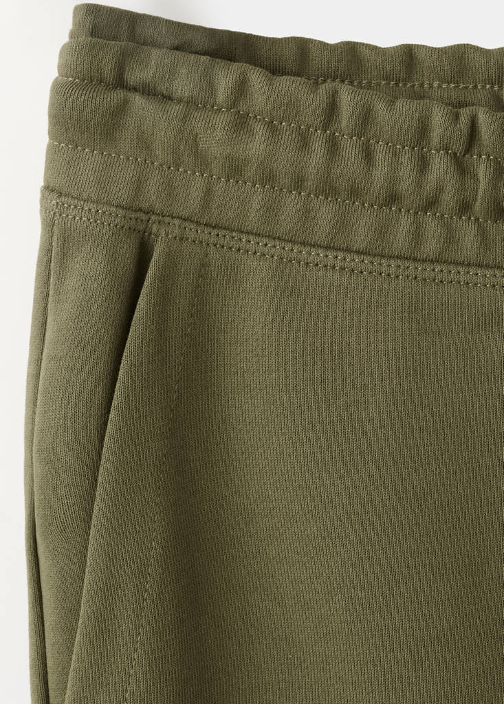 Jogger-Bermudas aus 100 % Baumwolle — Dunkelgrün