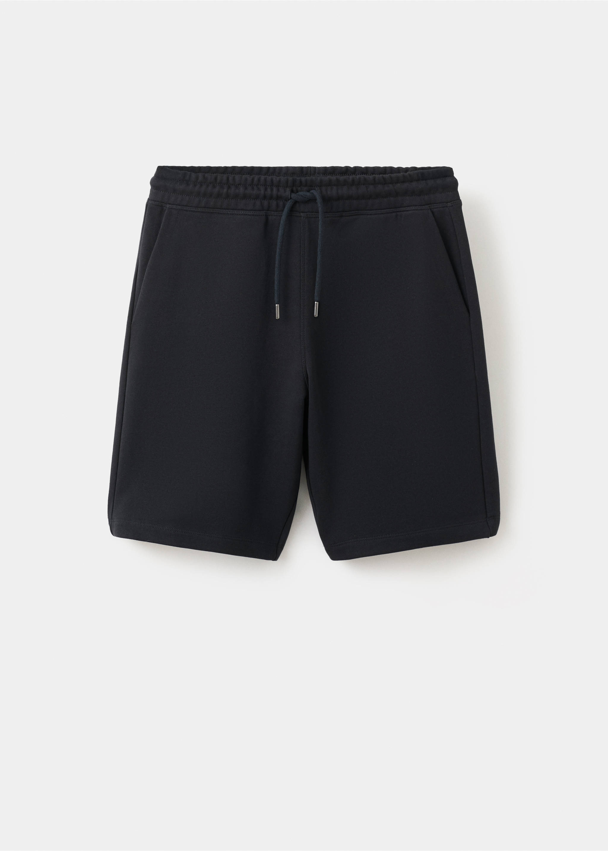 Bermuda jogger 100 % coton - Article sans modèle, Bleu marine. Ref: 27055964-00.