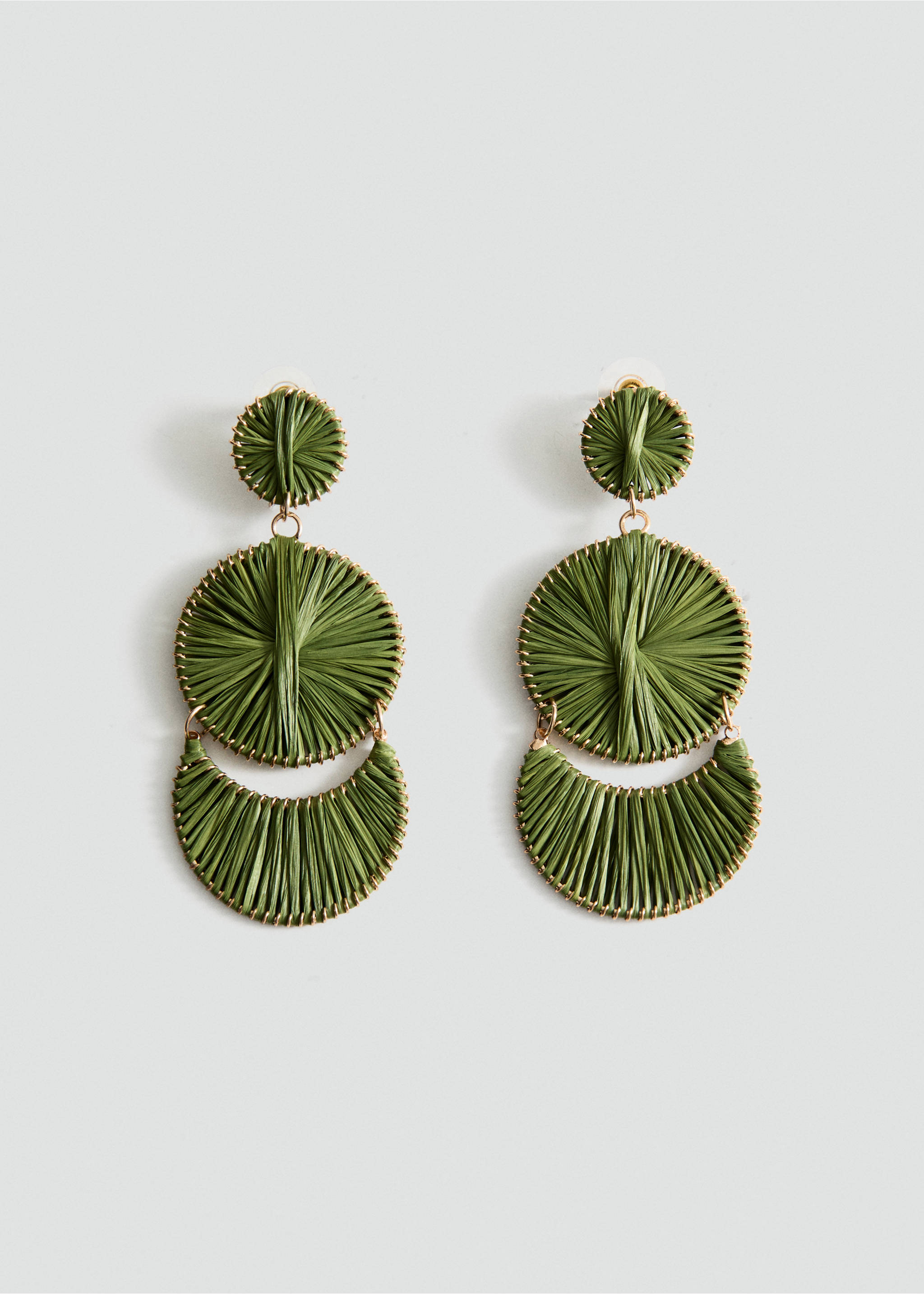 Långa örhängen cirkulär design - Artikel utan modell, Pastellgrön. Ref: 27055965-00.