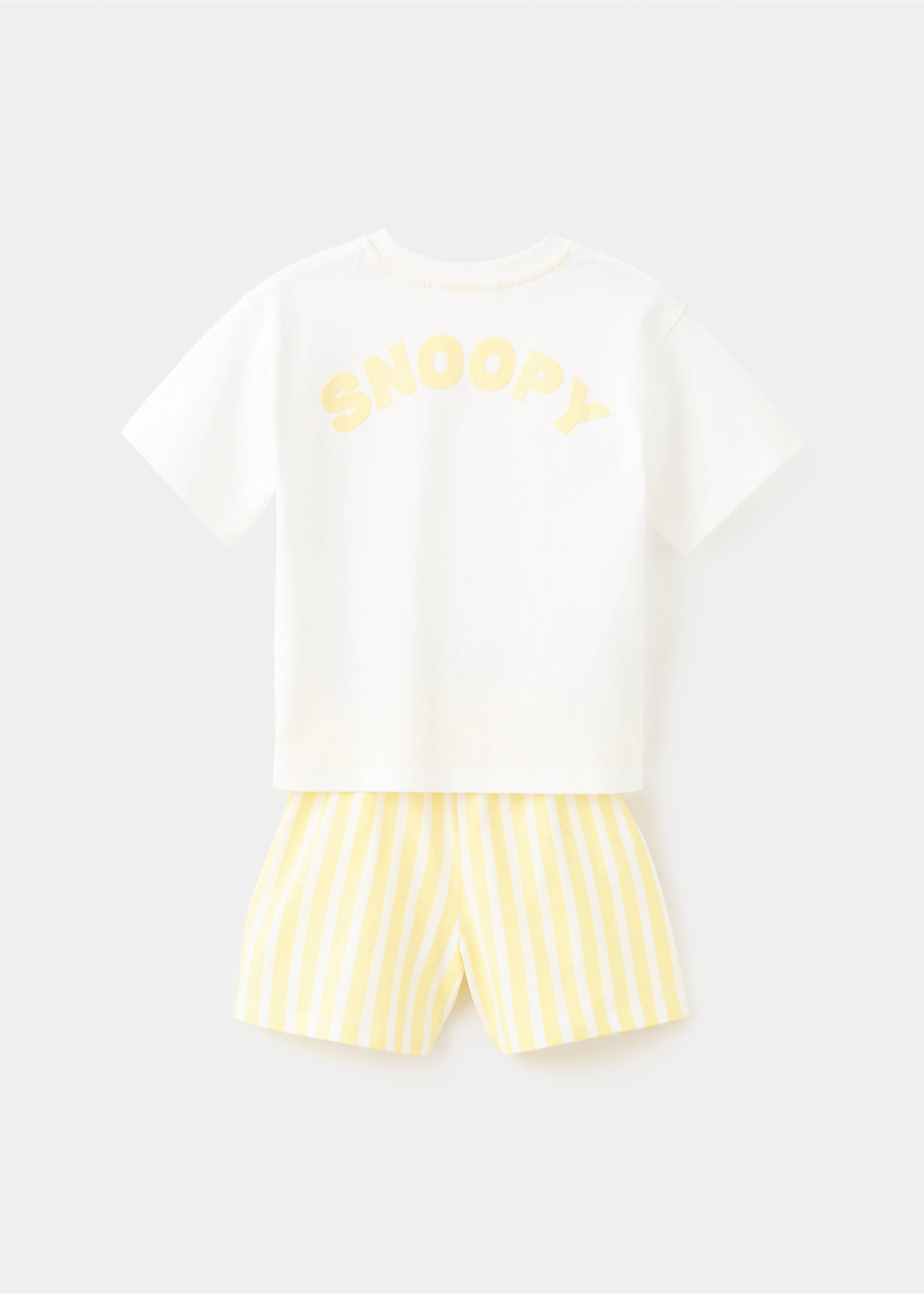 Pijama curto do Snoopy - Verso do artigo, Amarelo-pastel. Ref: 27055966-00.