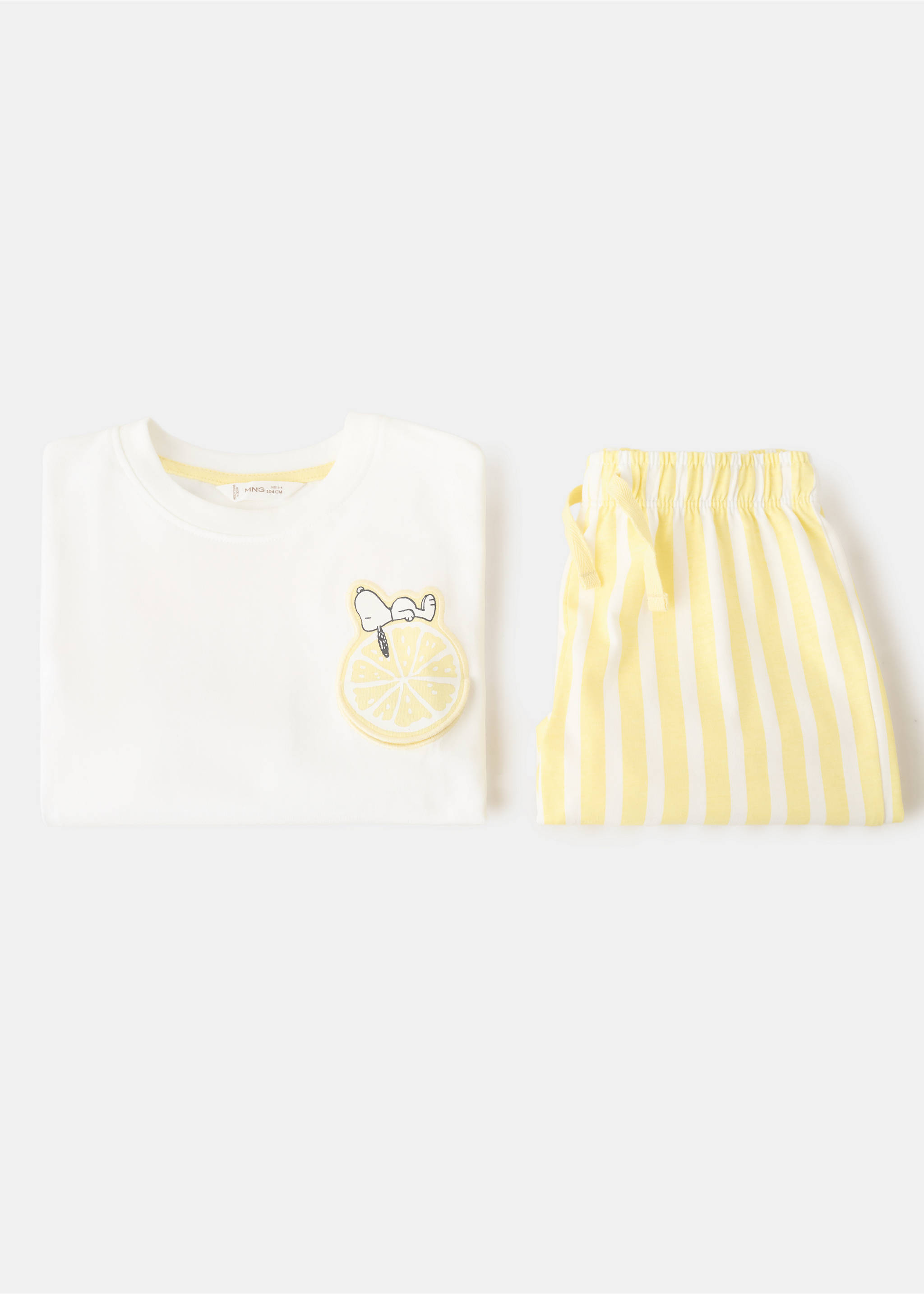 Pijama curto do Snoopy - Pormenor do artigo 0, Amarelo-pastel. Ref: 27055966-00.