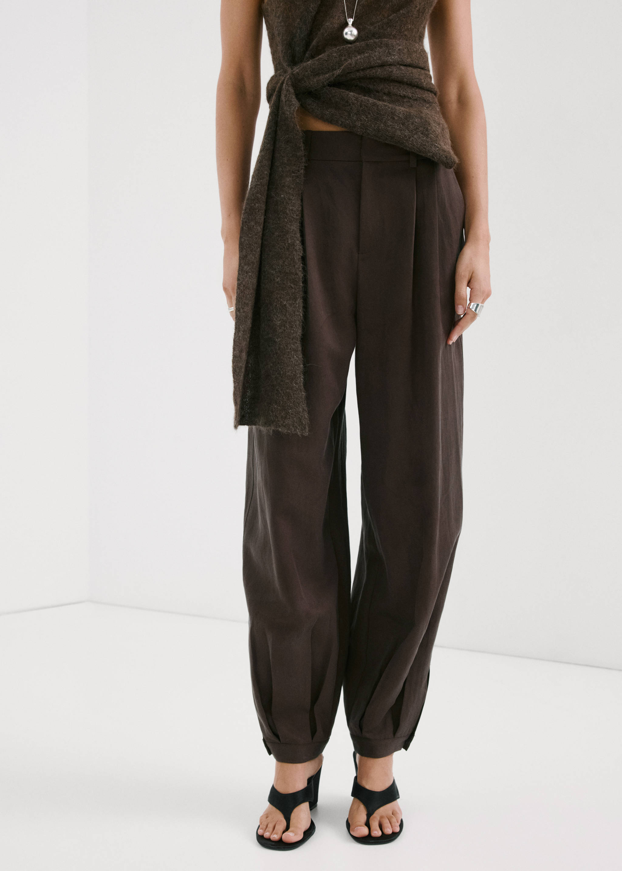 Lyocell harem trousers - Medium plane
