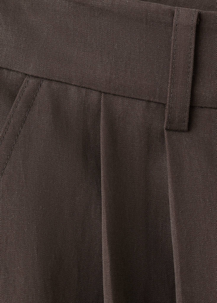 Lyocell harem trousers — Chocolate