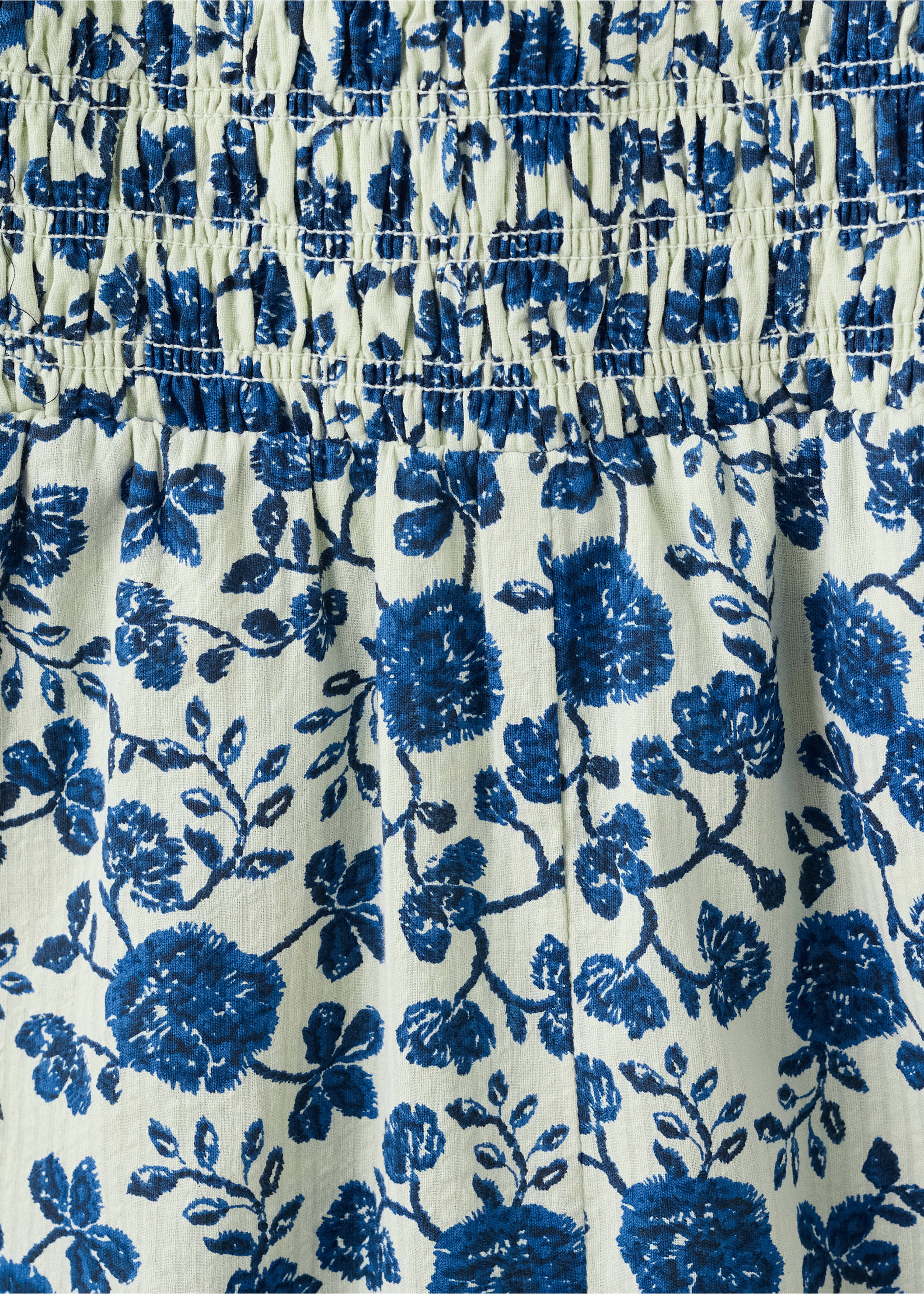 Floral-print long jumpsuit - Details of the article 0, Aqua Green. Ref: 27055970-00.