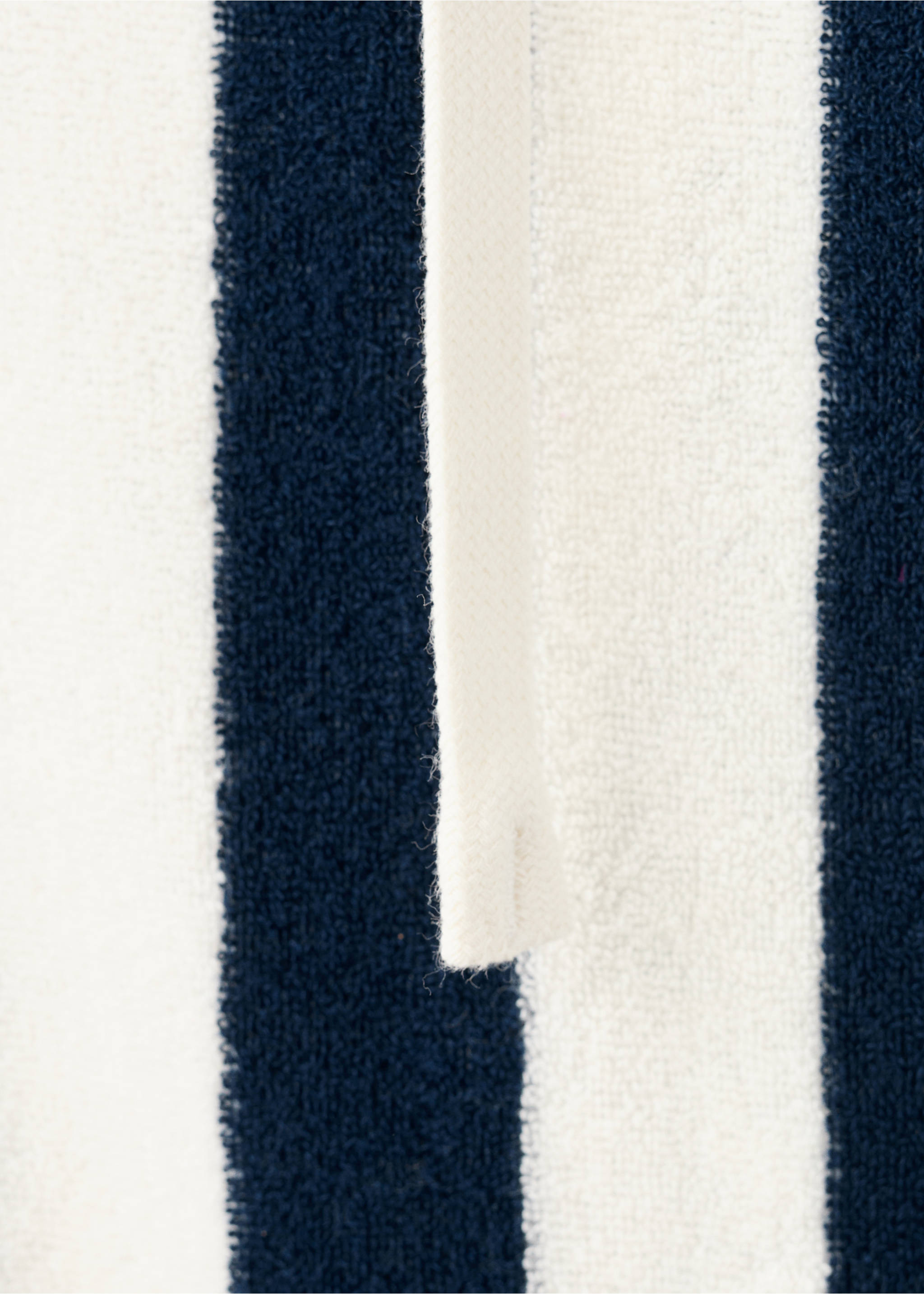 Frottee-Baumwoll-Sweatshirt mit Streifen - Detail des Artikels 0, Blau. Ref: 27055972-00.