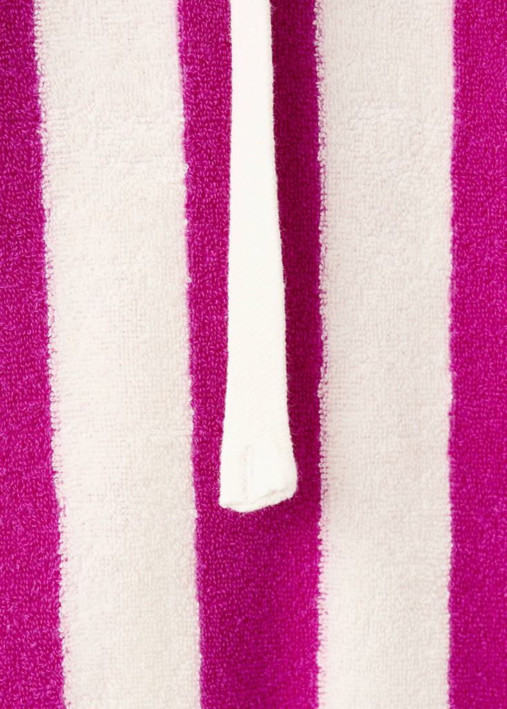 Striped terry cotton sweatshirt — Fuchsia