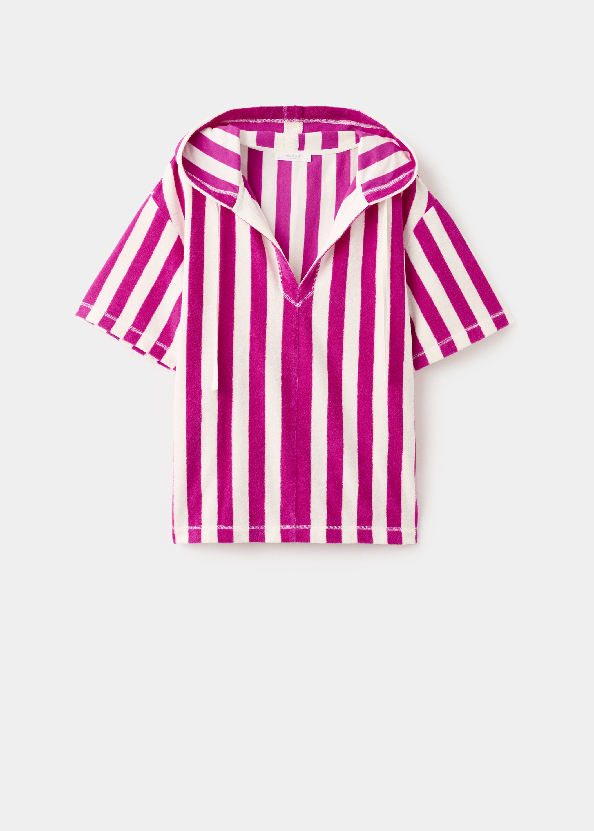 Striped terry cotton sweatshirt - Article without model
