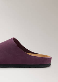 Minimalist leather clogs — Lilac 2