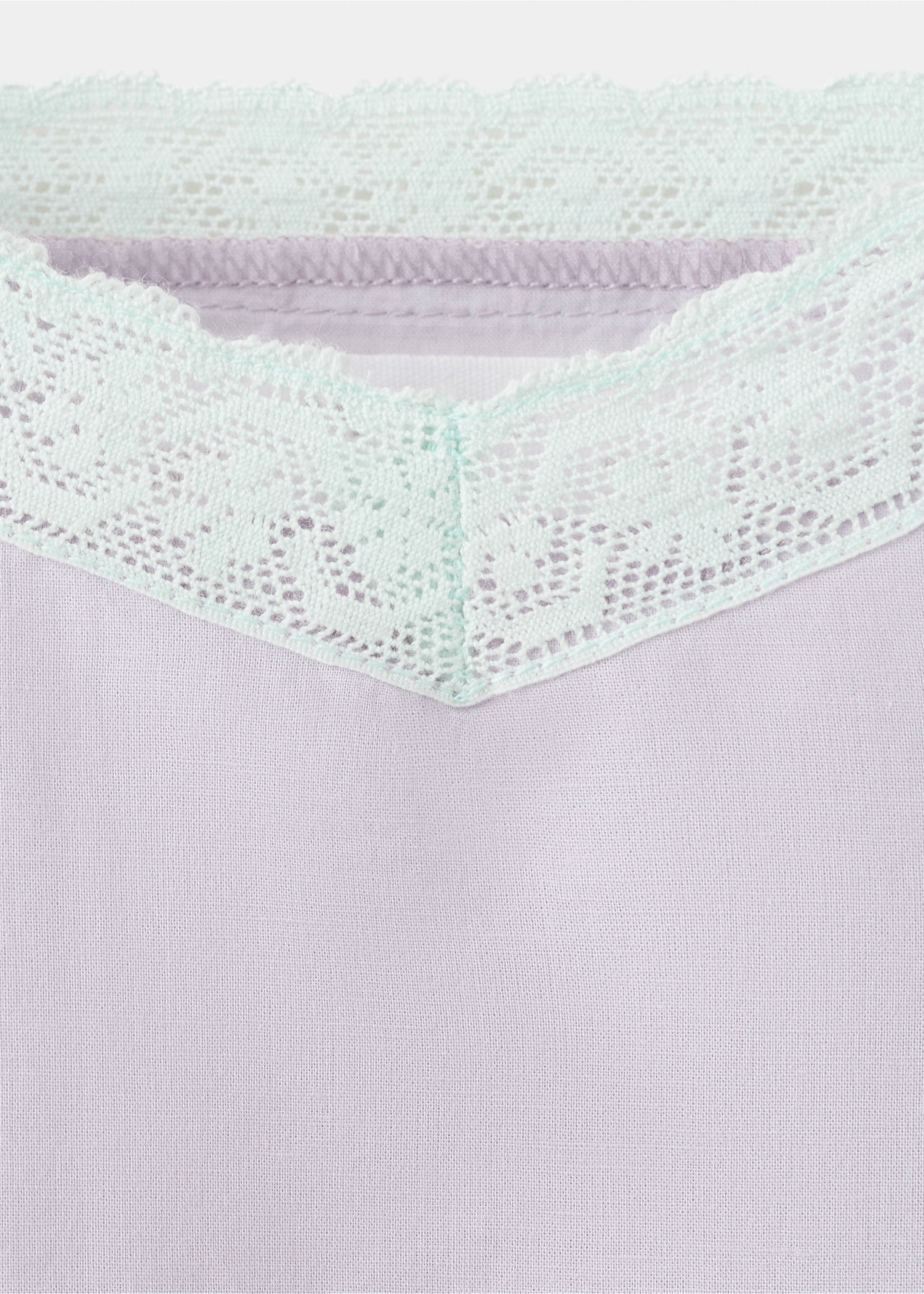 100% cotton pyjama top - Details of the article 8, Lilac. Ref: 27055974-00.