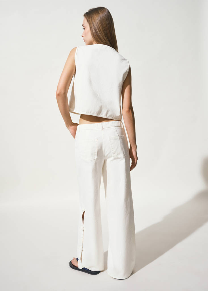 Straight-leg jeans with side details — Off White