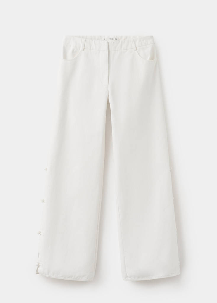 Straight-leg jeans with side details — Off White