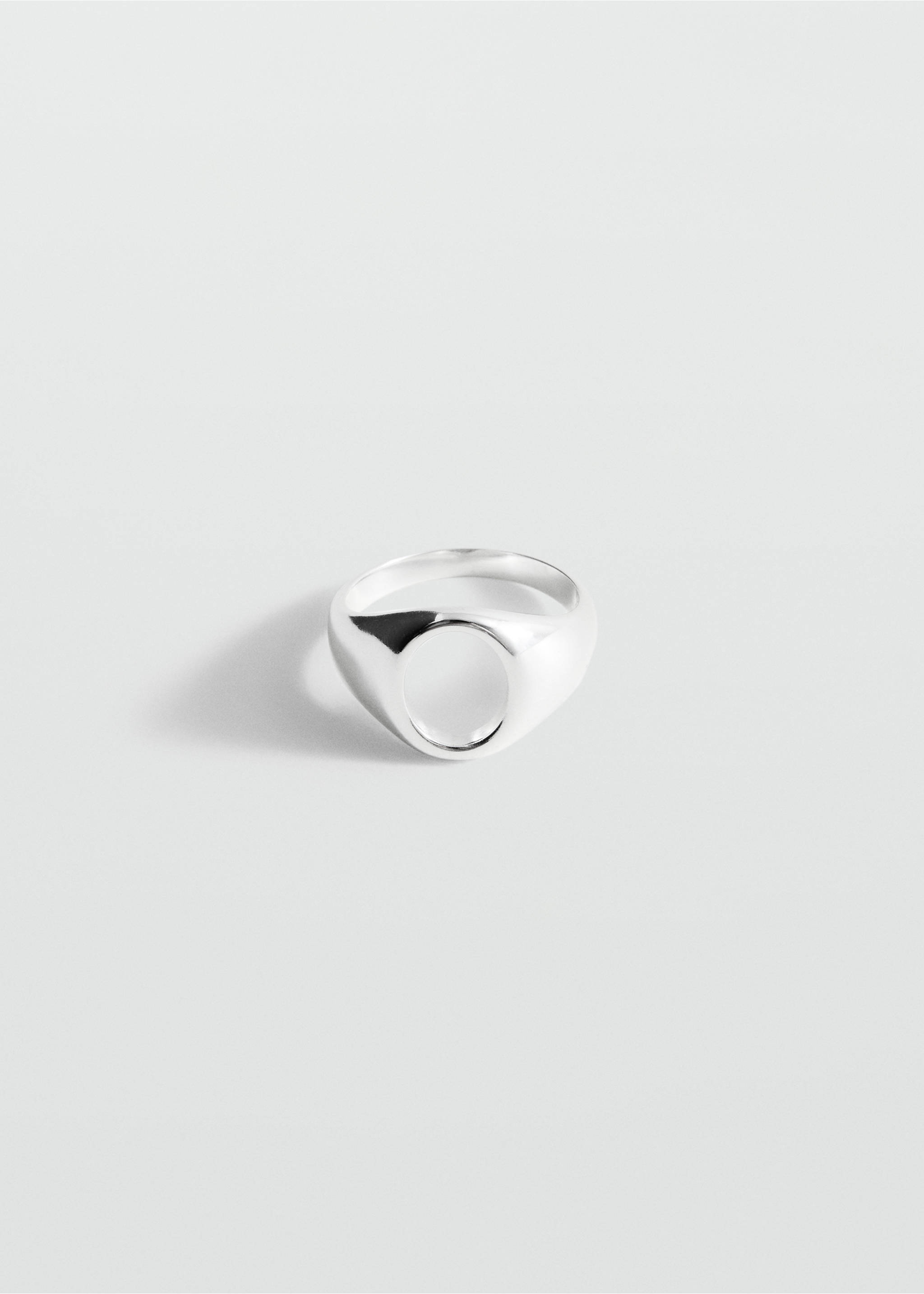 Stainless steel signet ring - Article without model, Silver. Ref: 27055976-00.