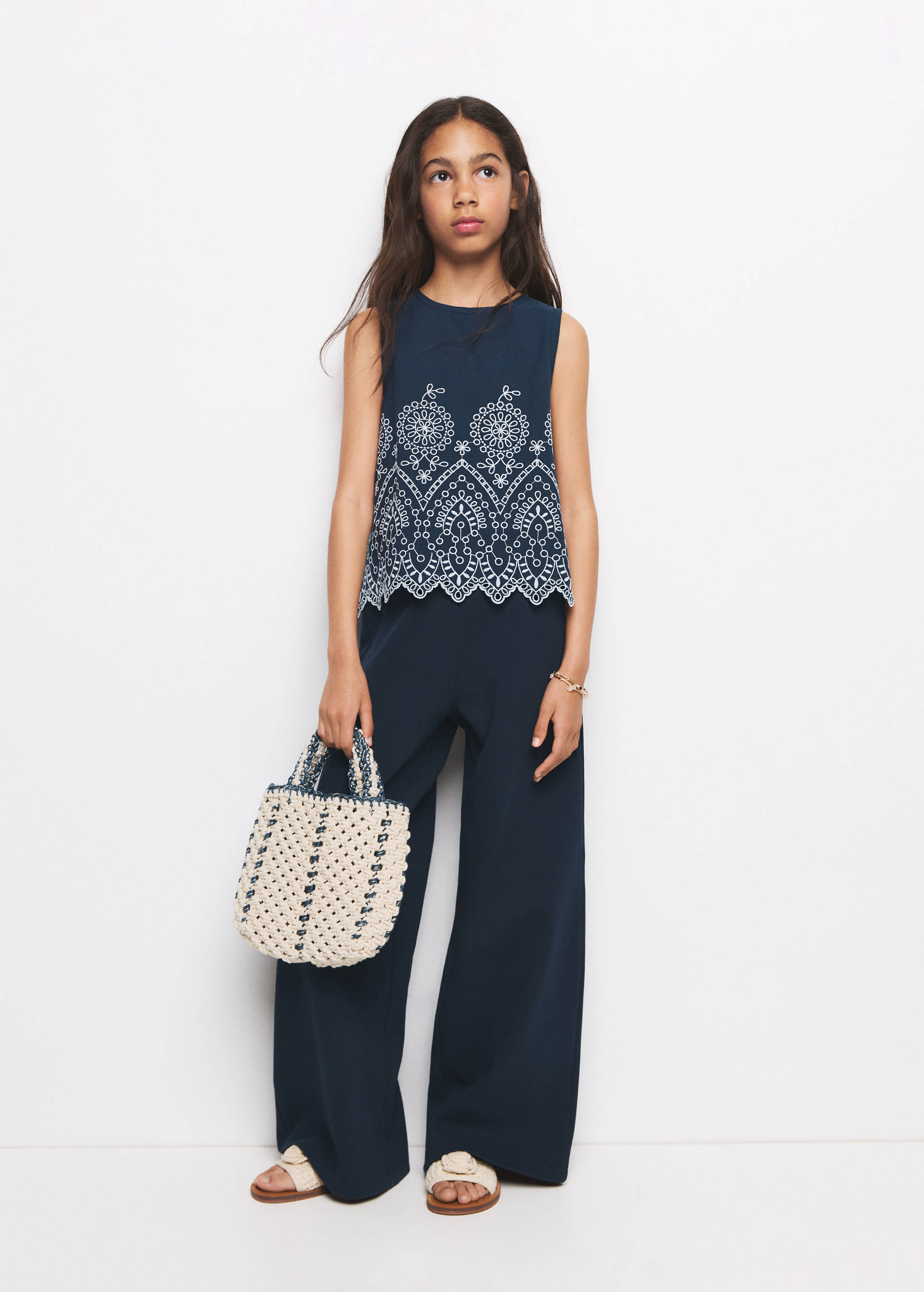 Embroidered cotton shirt - General plane