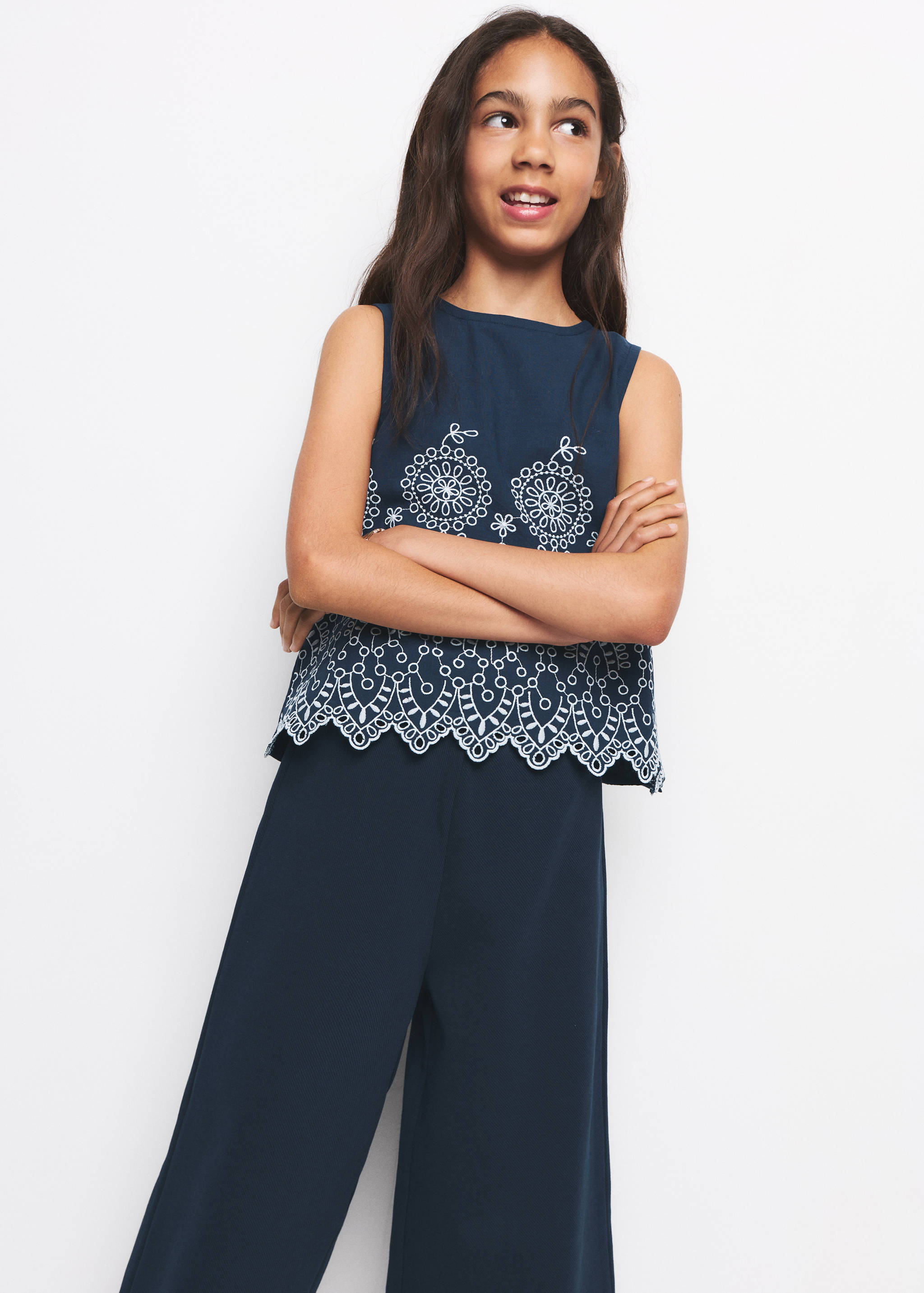 Embroidered cotton shirt - Medium plane