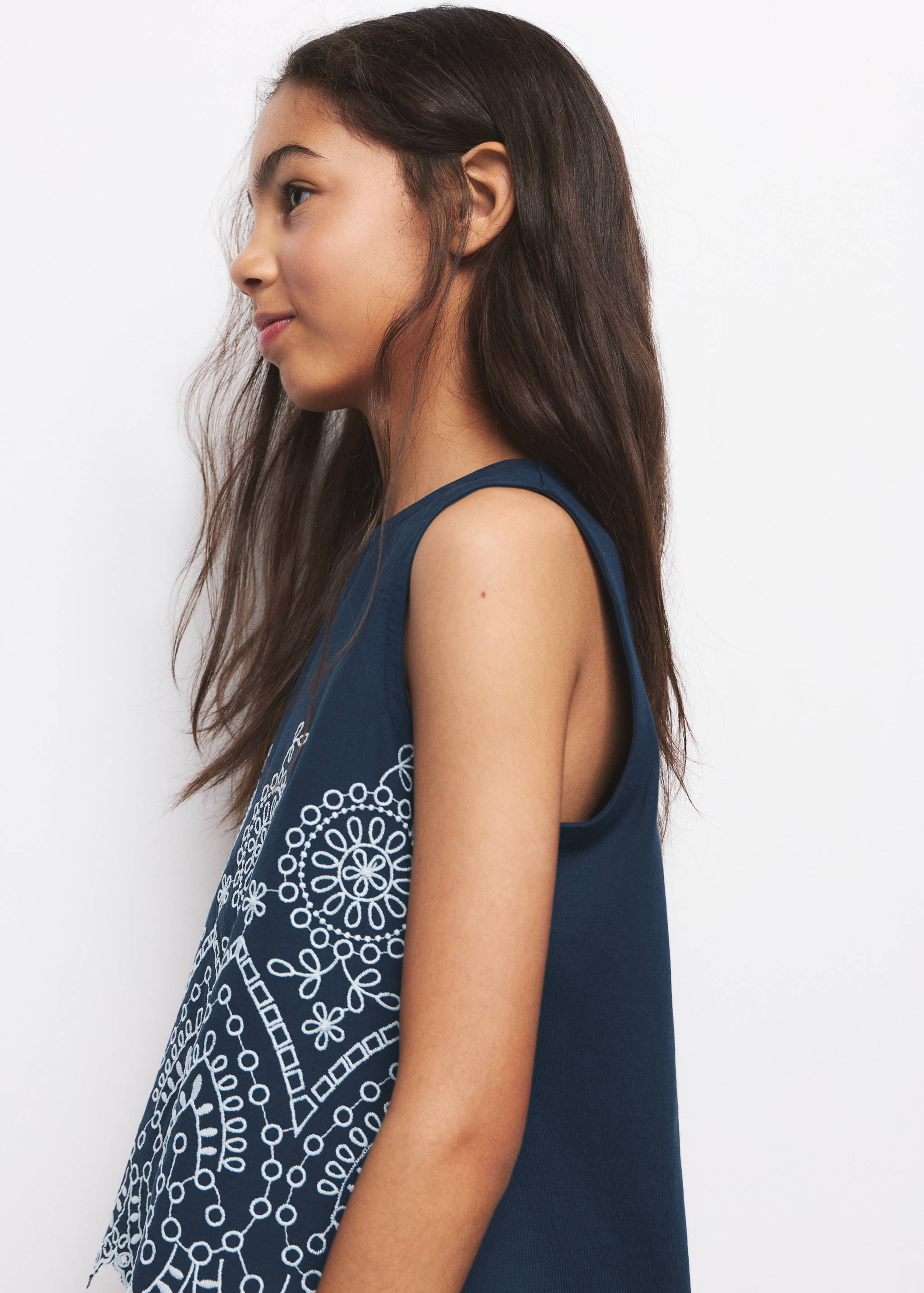 Embroidered cotton shirt - Details of the article 1