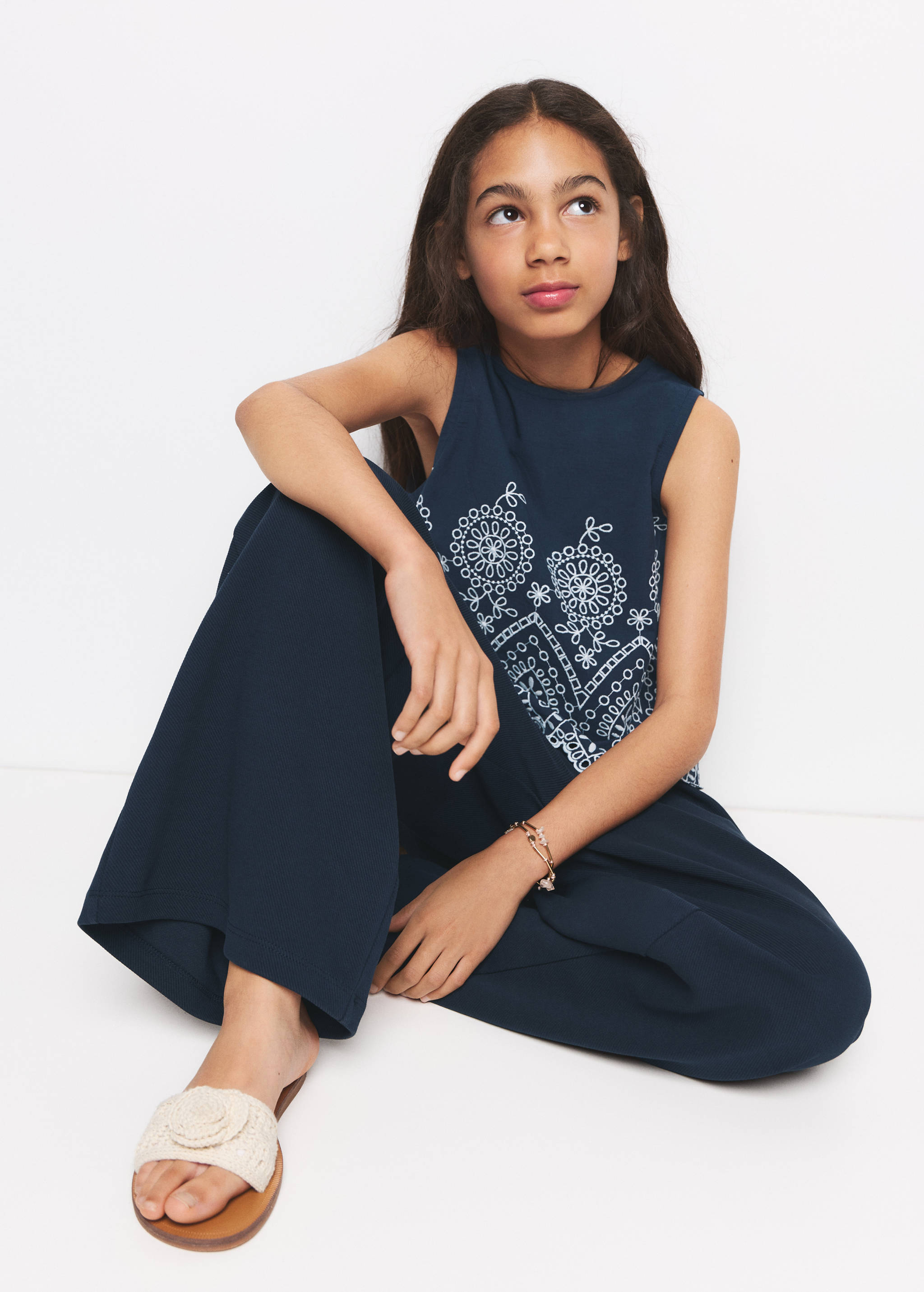 Embroidered cotton shirt - Details of the article 2