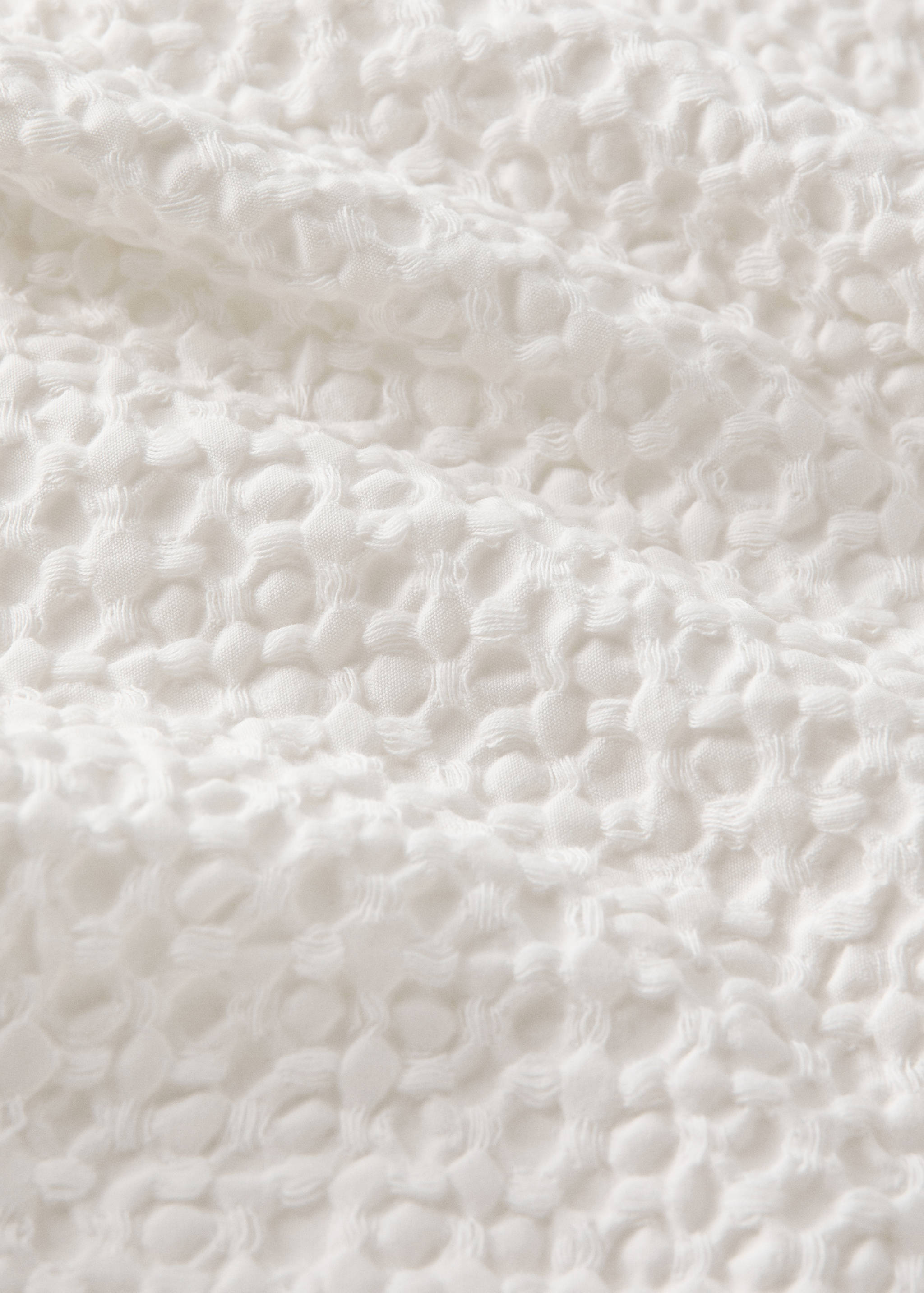 Waffle cotton garment-dyed bedspread 180/200 cm - Details of the article 2