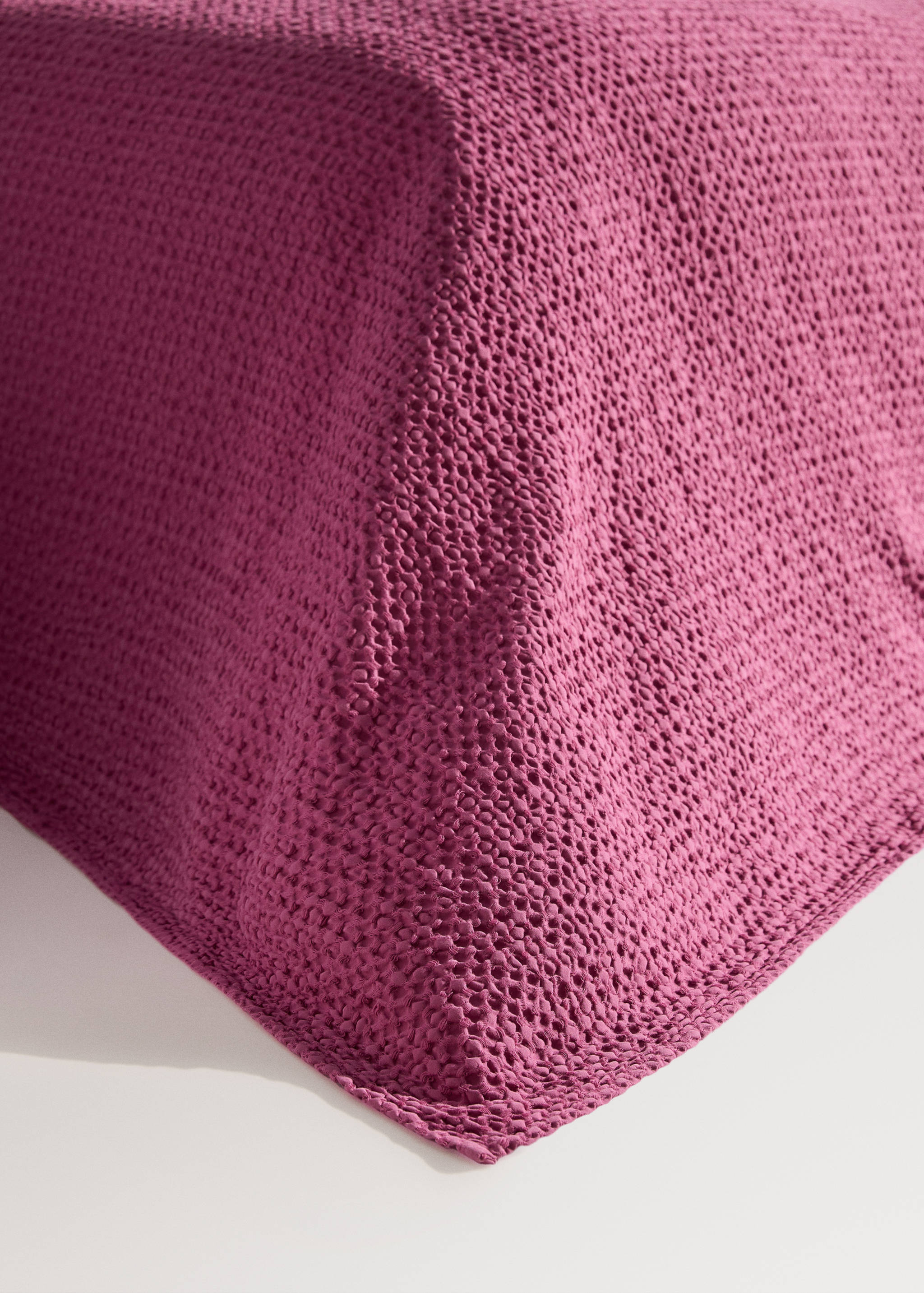 Colcha de algodão com textura waffle e garment dyed Cama 180/200 cm - Pormenor do artigo 8