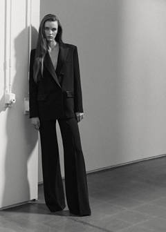Topstitched blazer with lapels — Black 2