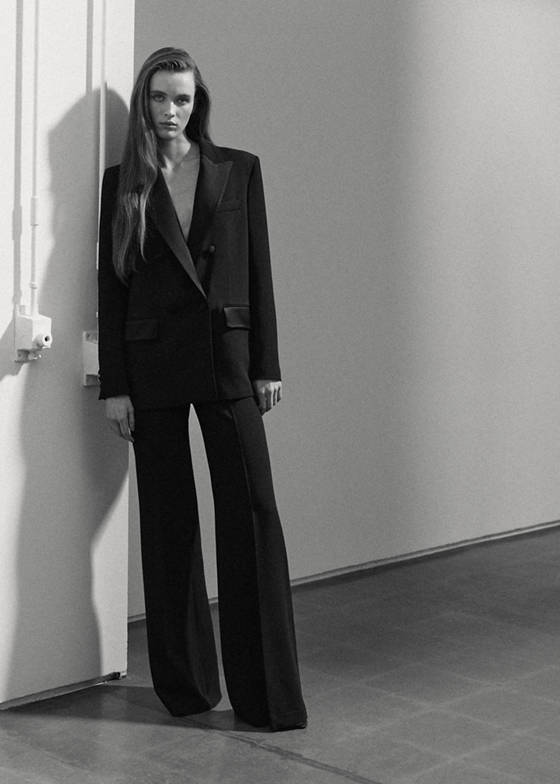 Dikişli klapalı blazer ceket