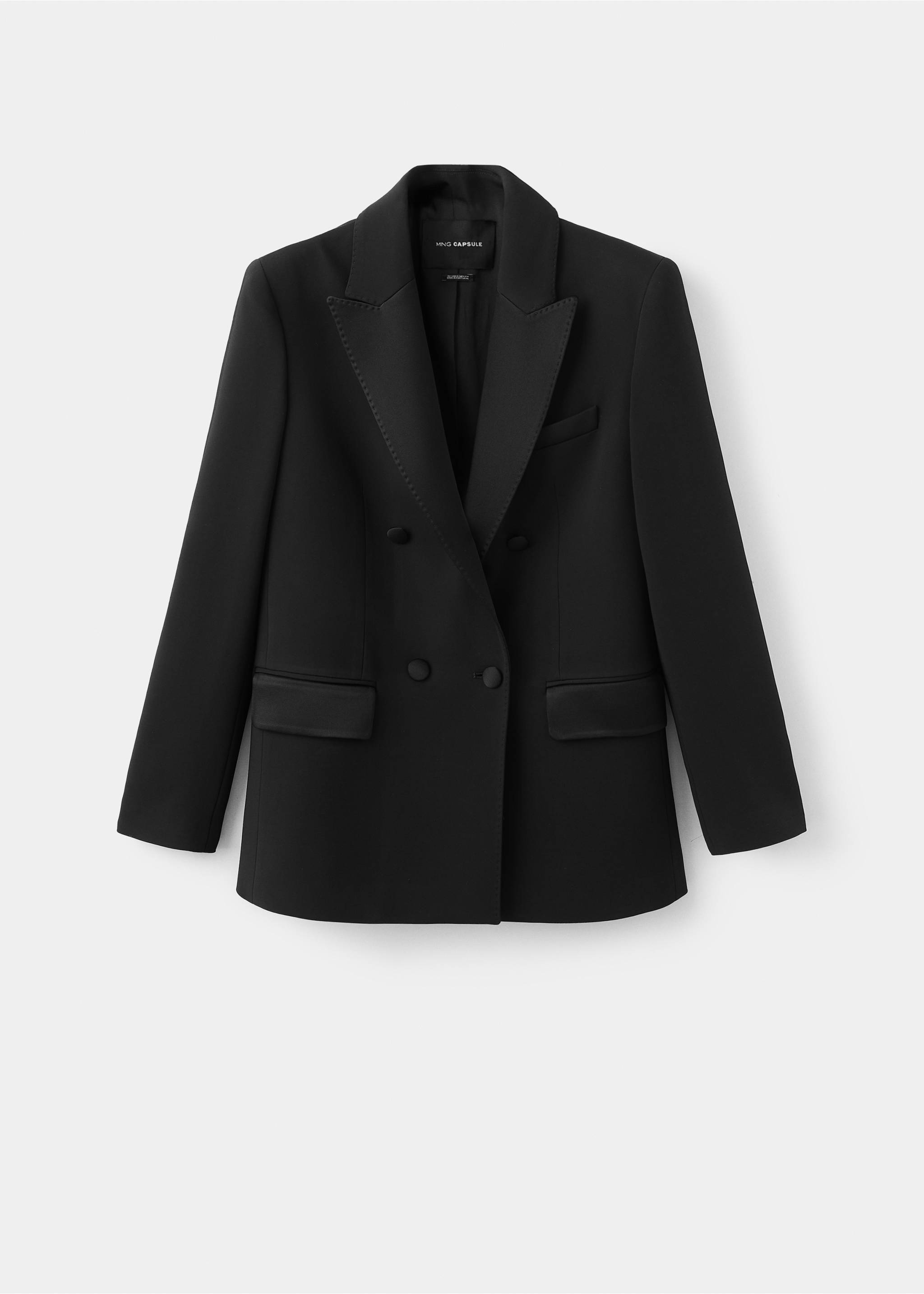 Blazer mit Steppnaht am Revers - Artikel ohne Model, Schwarz. Ref: 27055992-00.