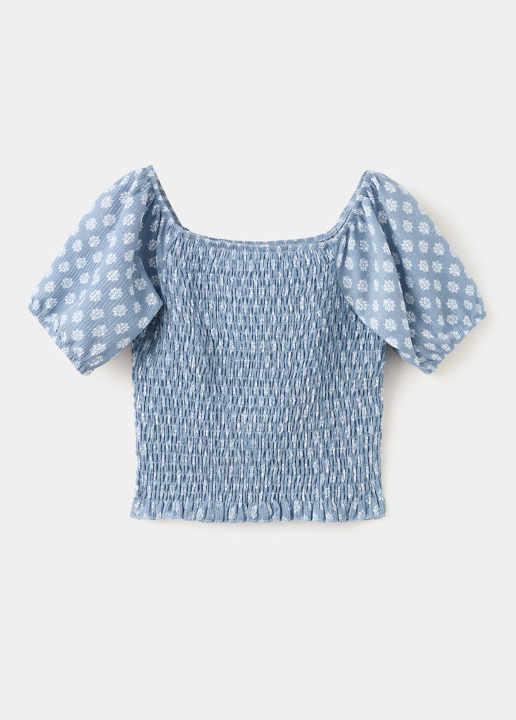 Short-sleeved printed t-shirt — Blue