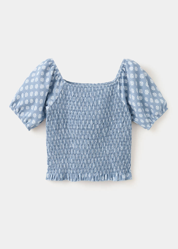 Short-sleeved printed t-shirt — Blue