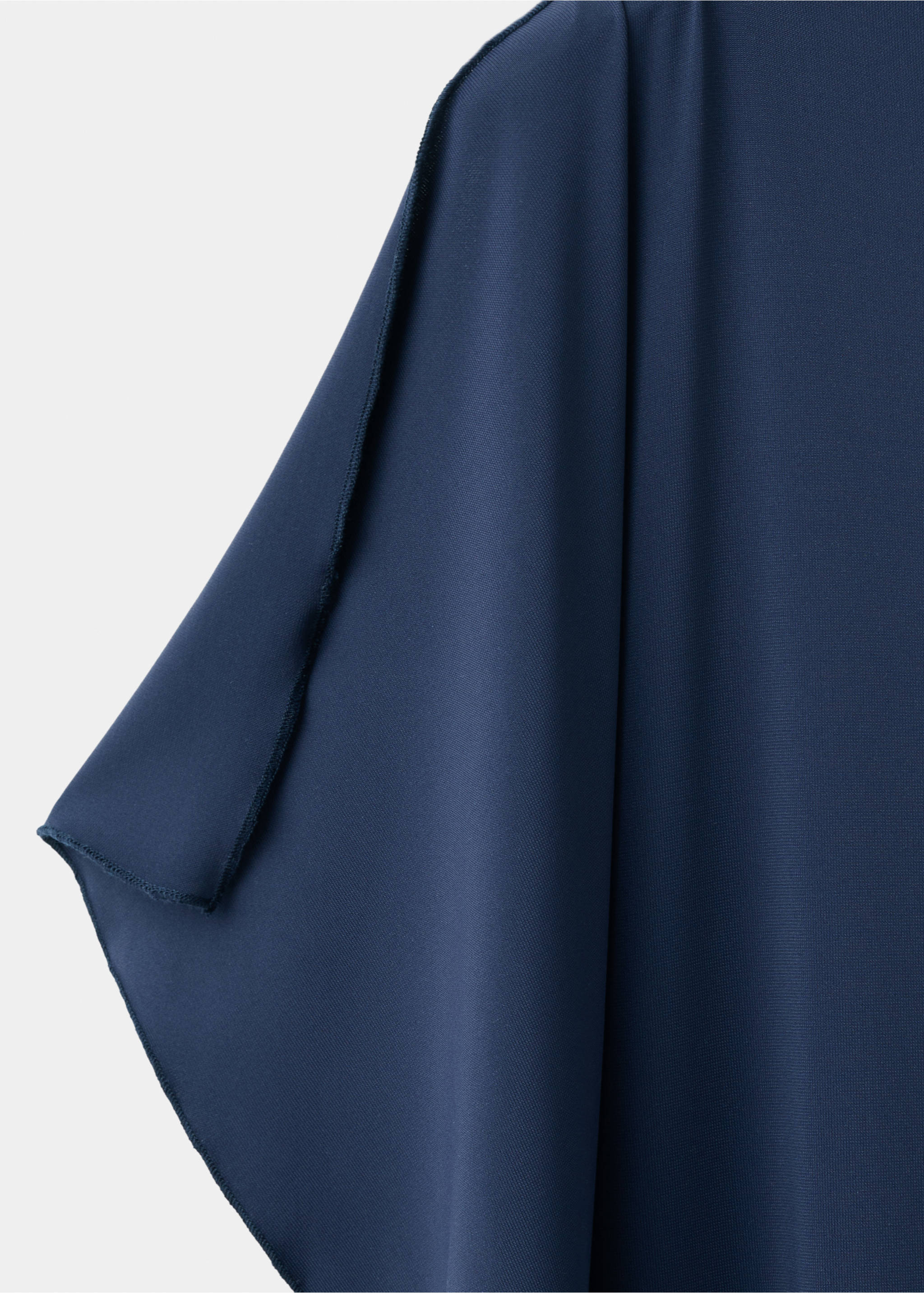 Caftan with frill detail - Details of the article 8, Blue. Ref: 27055995-00.