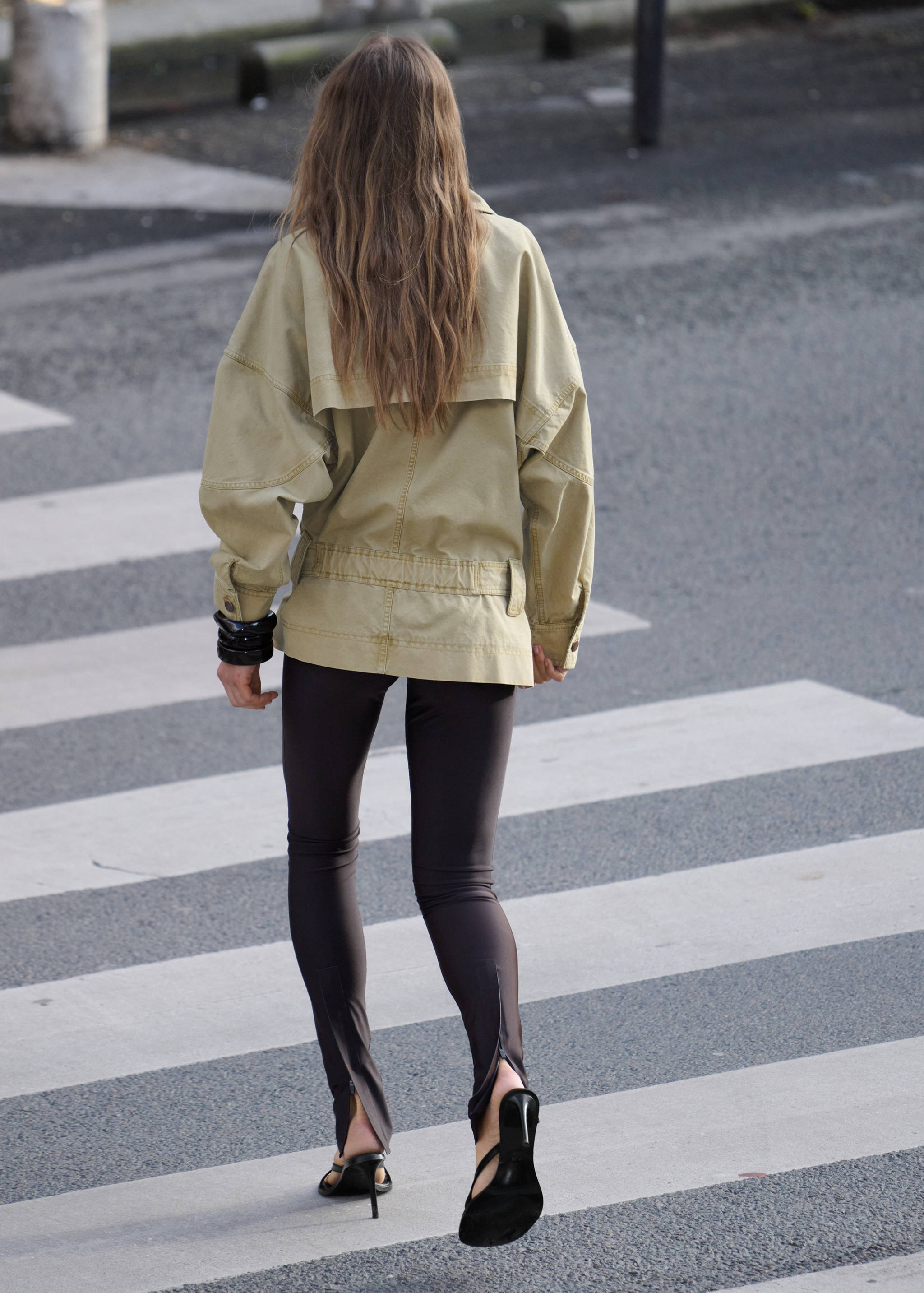 Leggings with zipped hem - Reverse of the article